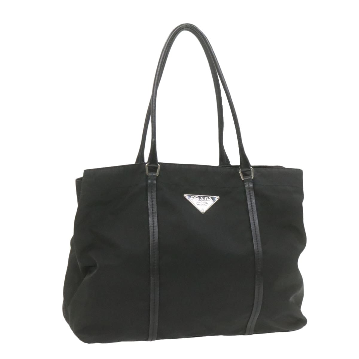 Prada PRADA Nylon Tote Bag Black Auth 21323 MW2769