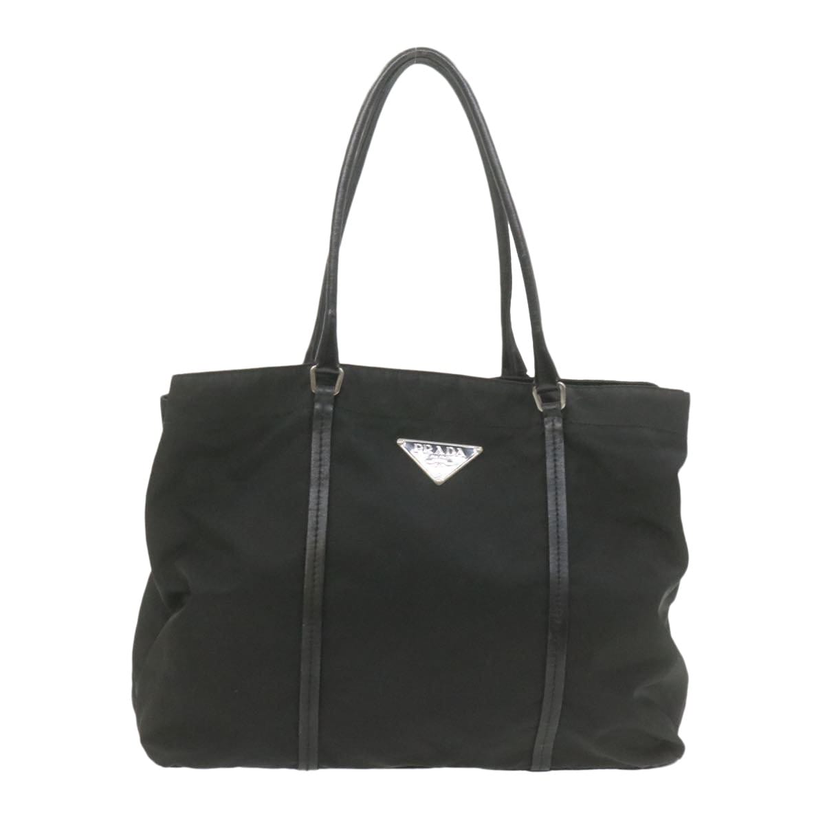 Prada PRADA Nylon Tote Bag Black Auth 21323 MW2769