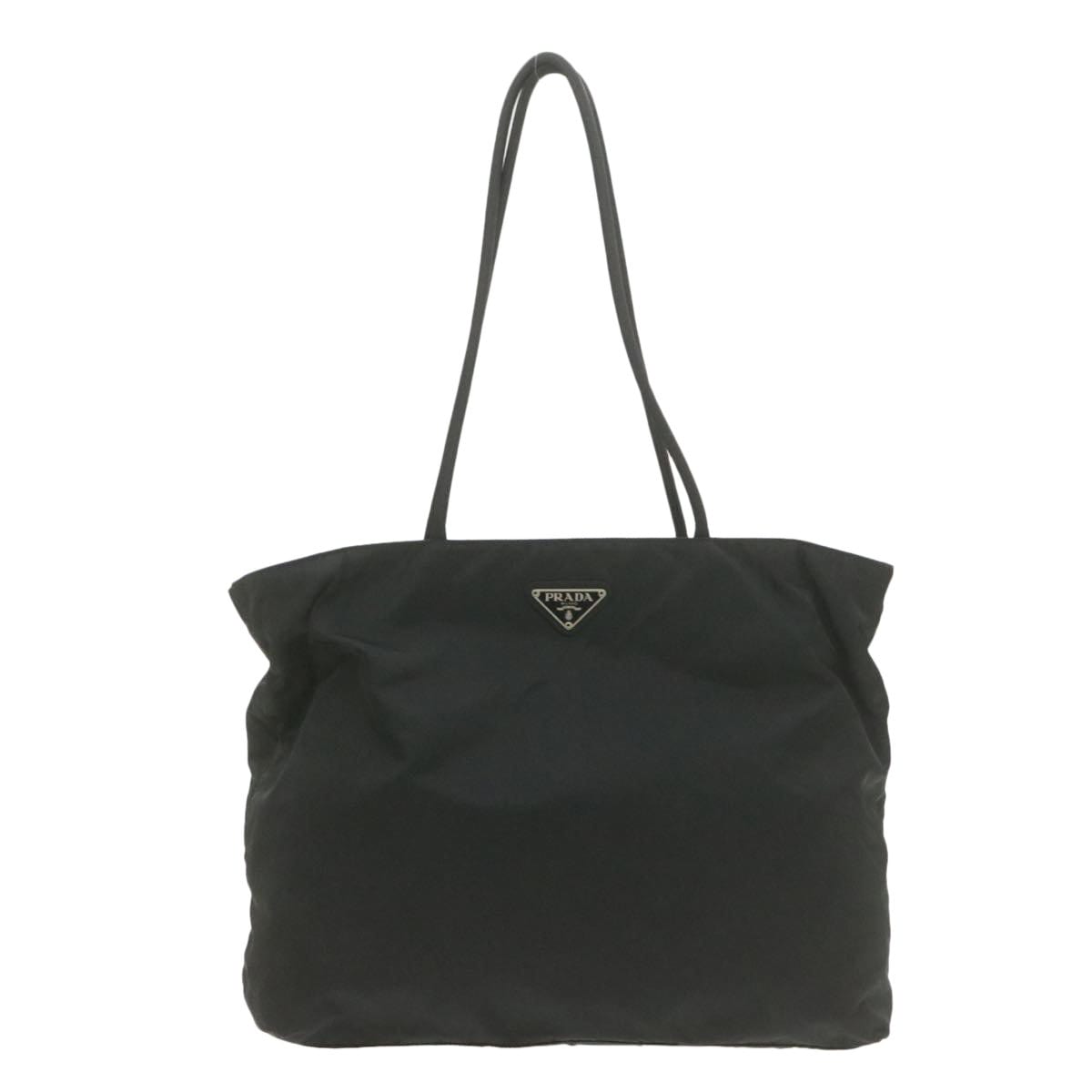 Prada PRADA Nylon Tote Bag Black Auth 21368 MW2768