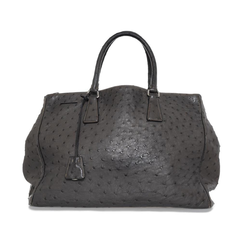 Prada Prada Ostrich Tote Grey Bag - ASL1294