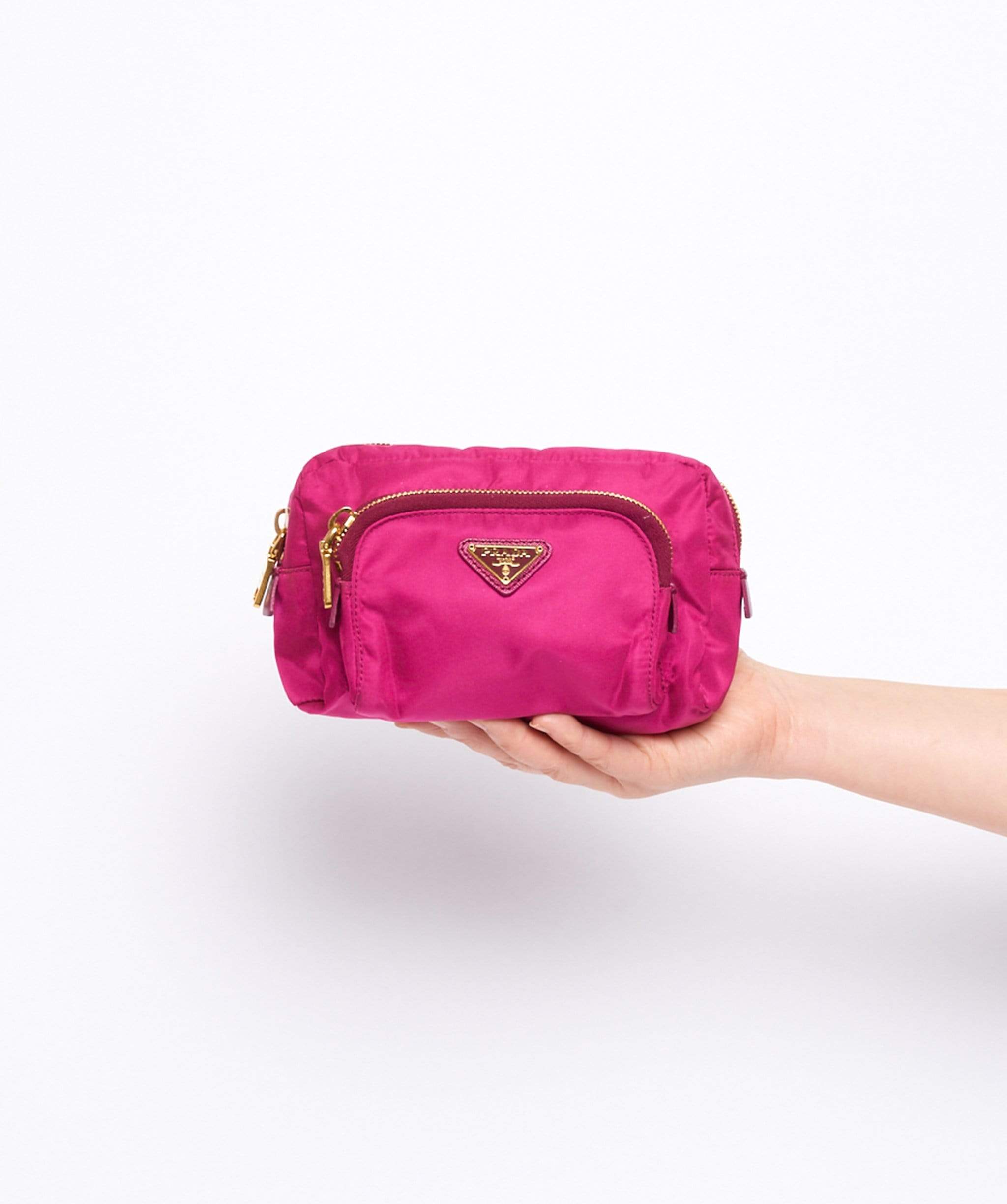 Prada PRADA Pink Nylon Front Pocket Pouch