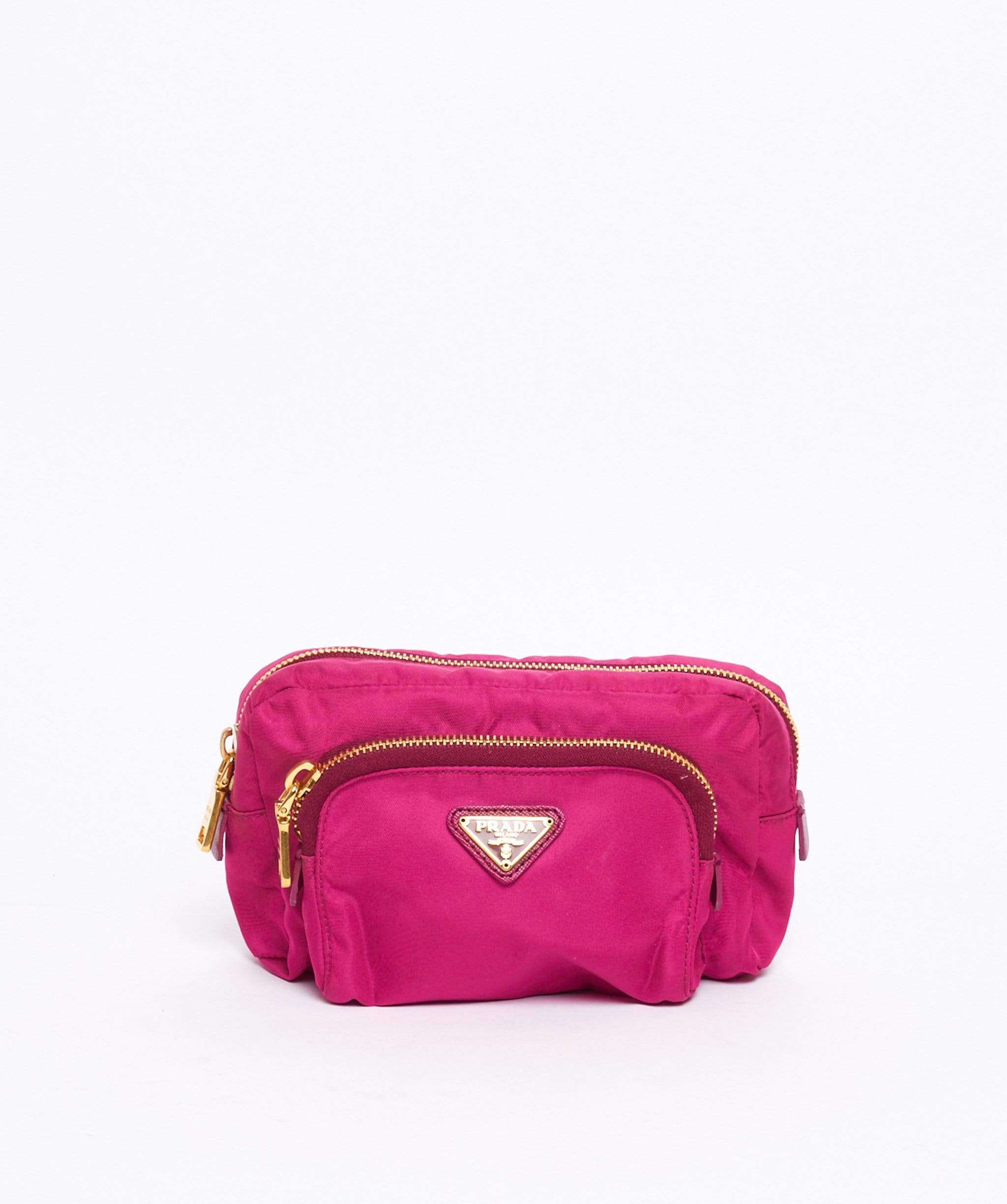 Prada PRADA Pink Nylon Front Pocket Pouch