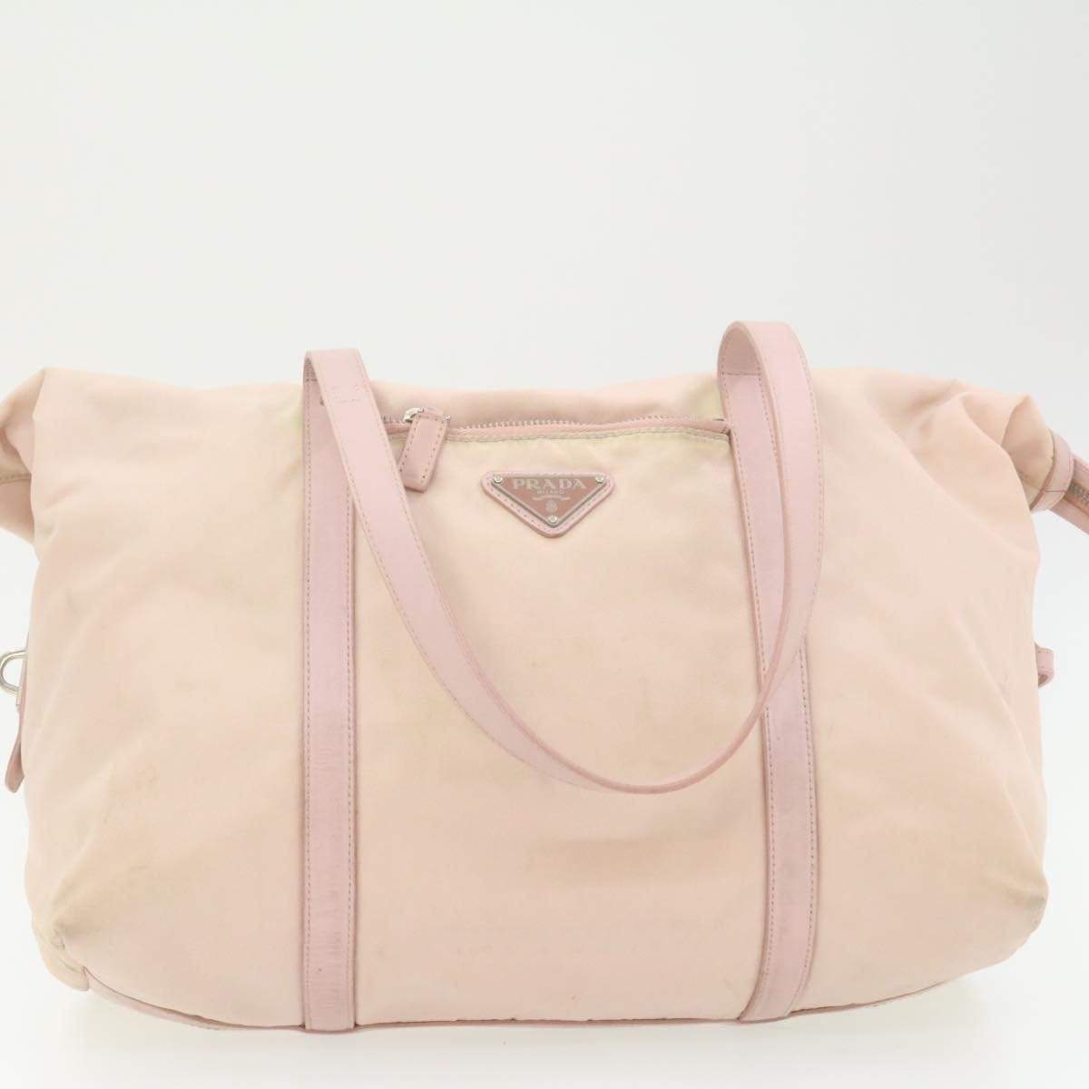 Prada PRADA Pink Nylon Tote Shoulder Bag MW2763