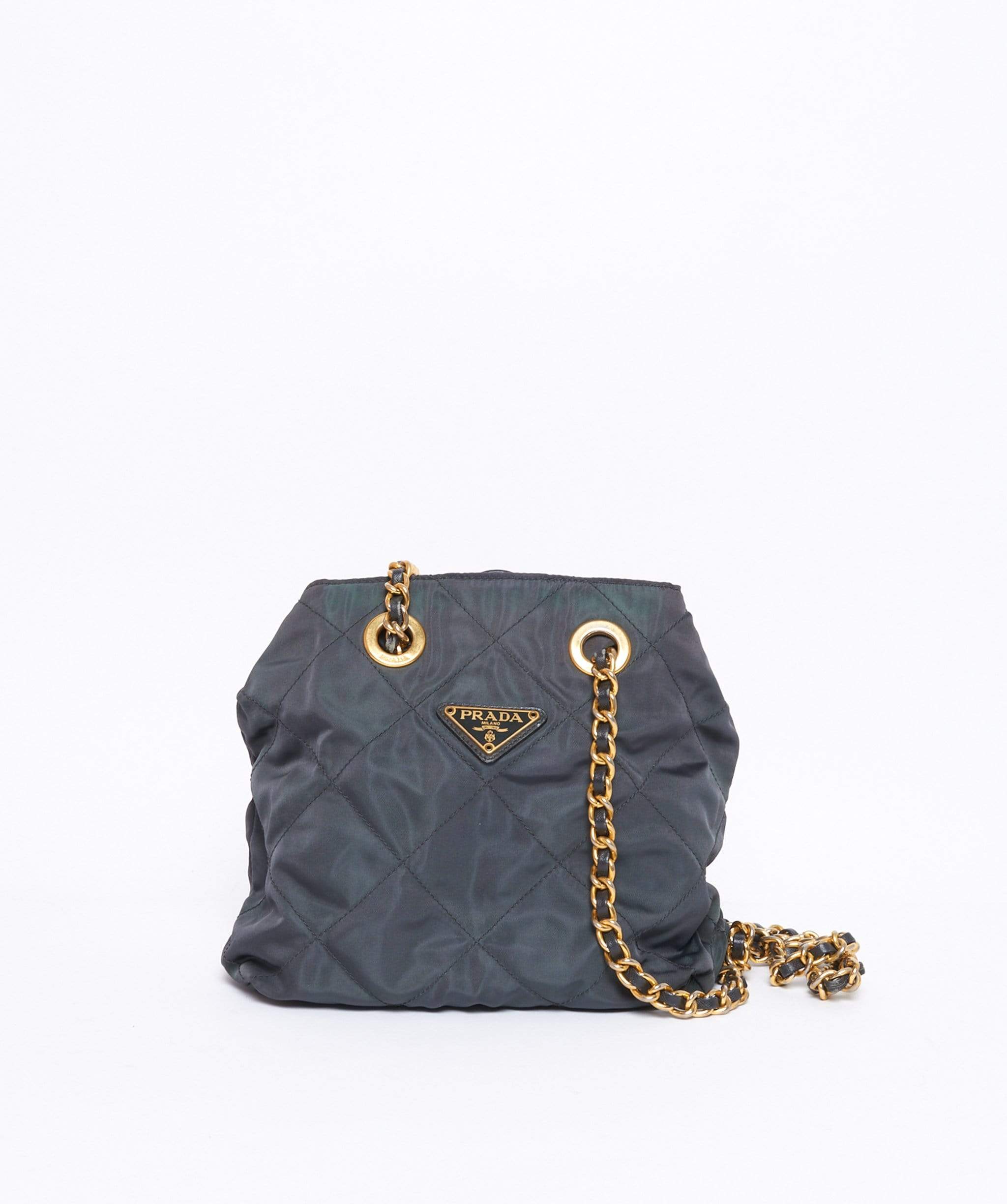 Prada PRADA Quilted Nylon Chain Shoulder Bag 47