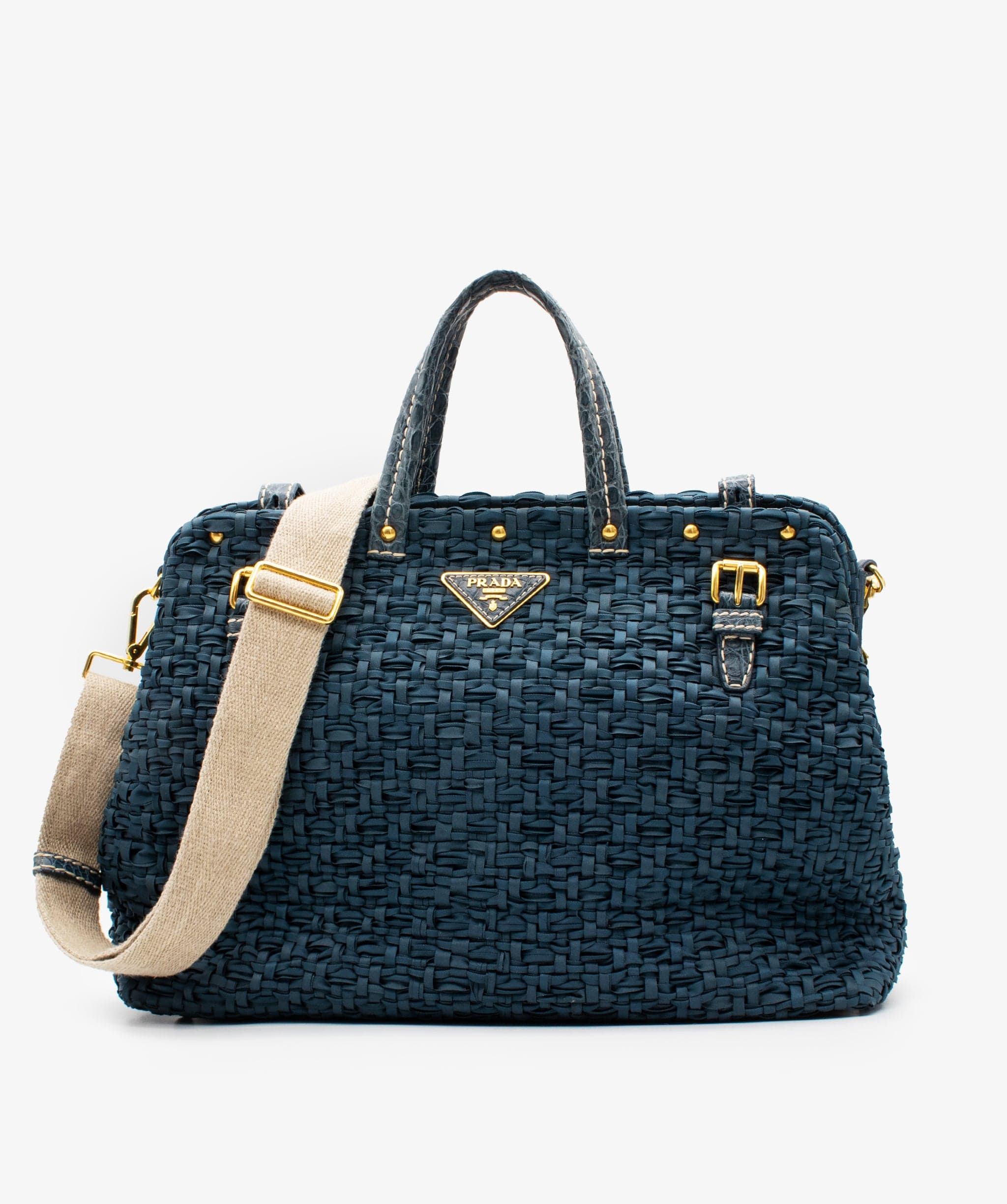 Prada Prada Raffia 2 Way Bag RJL1749