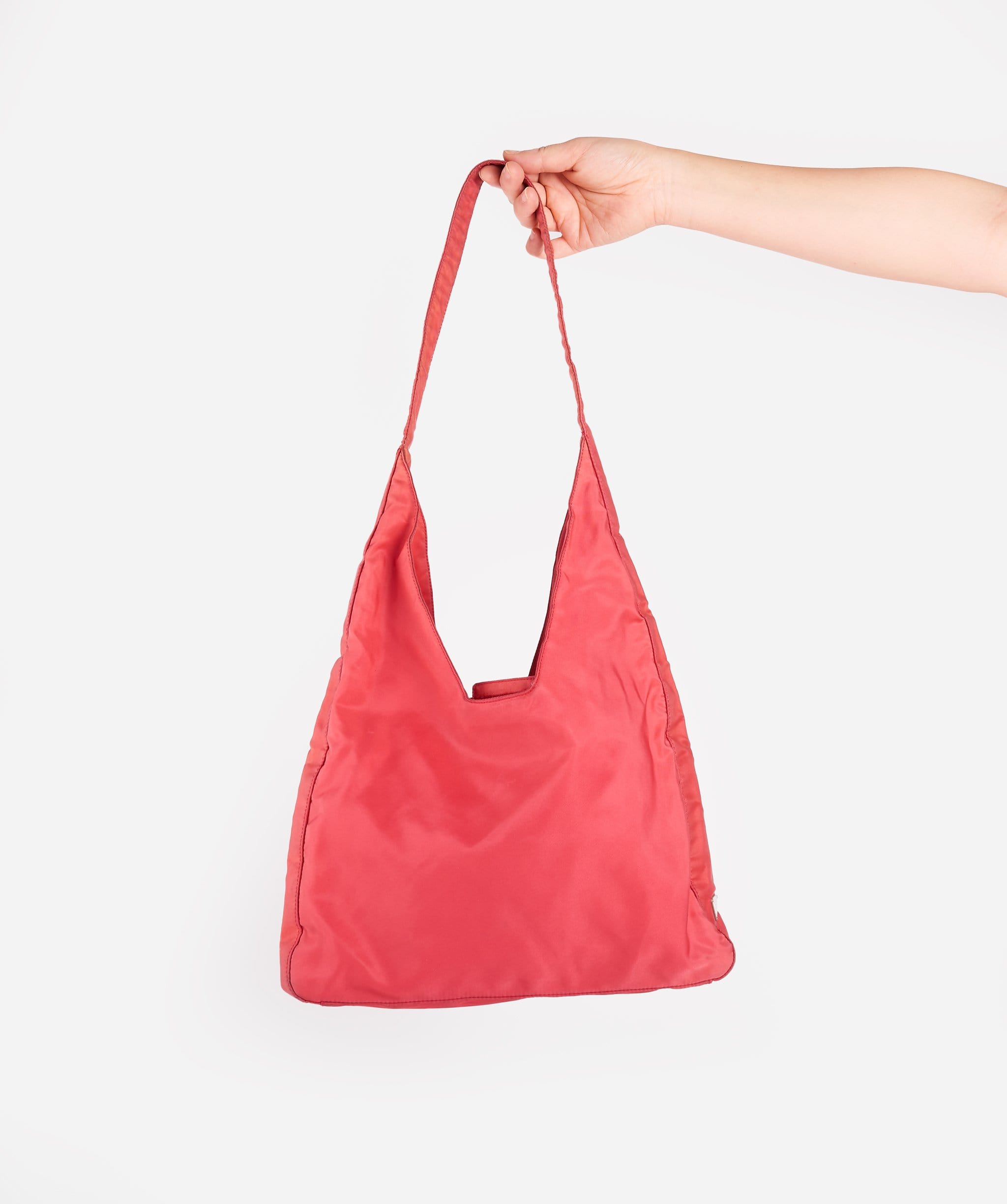 Prada Prada Red Hobo Nylon Shoulder bag