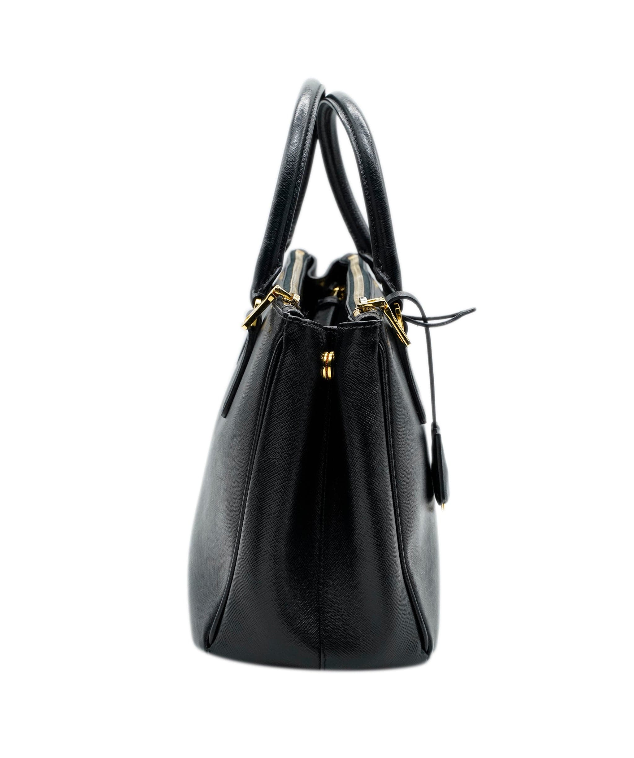 Prada Prada Saffiano Black Tote with GHW - ALC0378