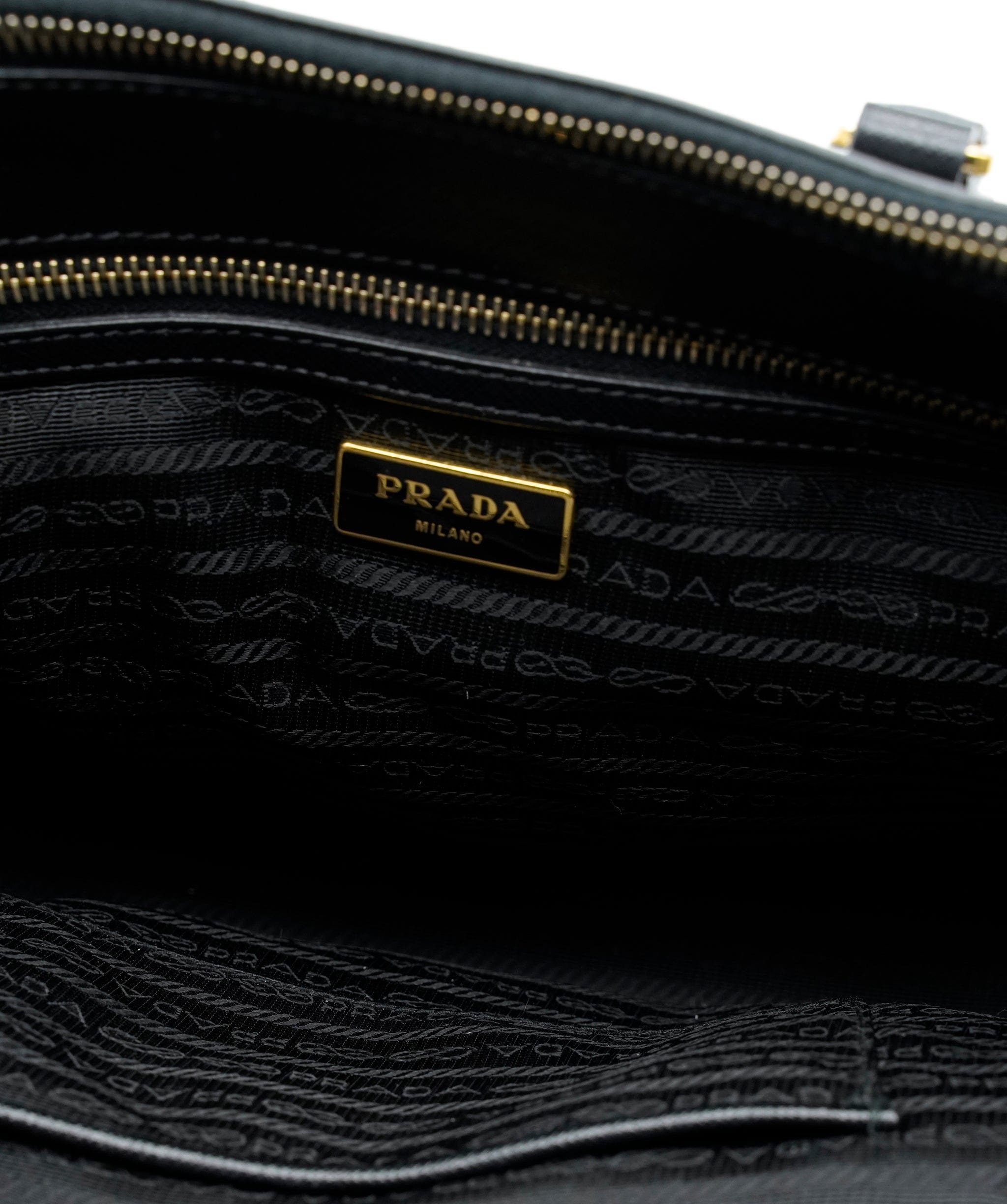 Prada Prada Saffiano Black Tote with GHW - ALC0378