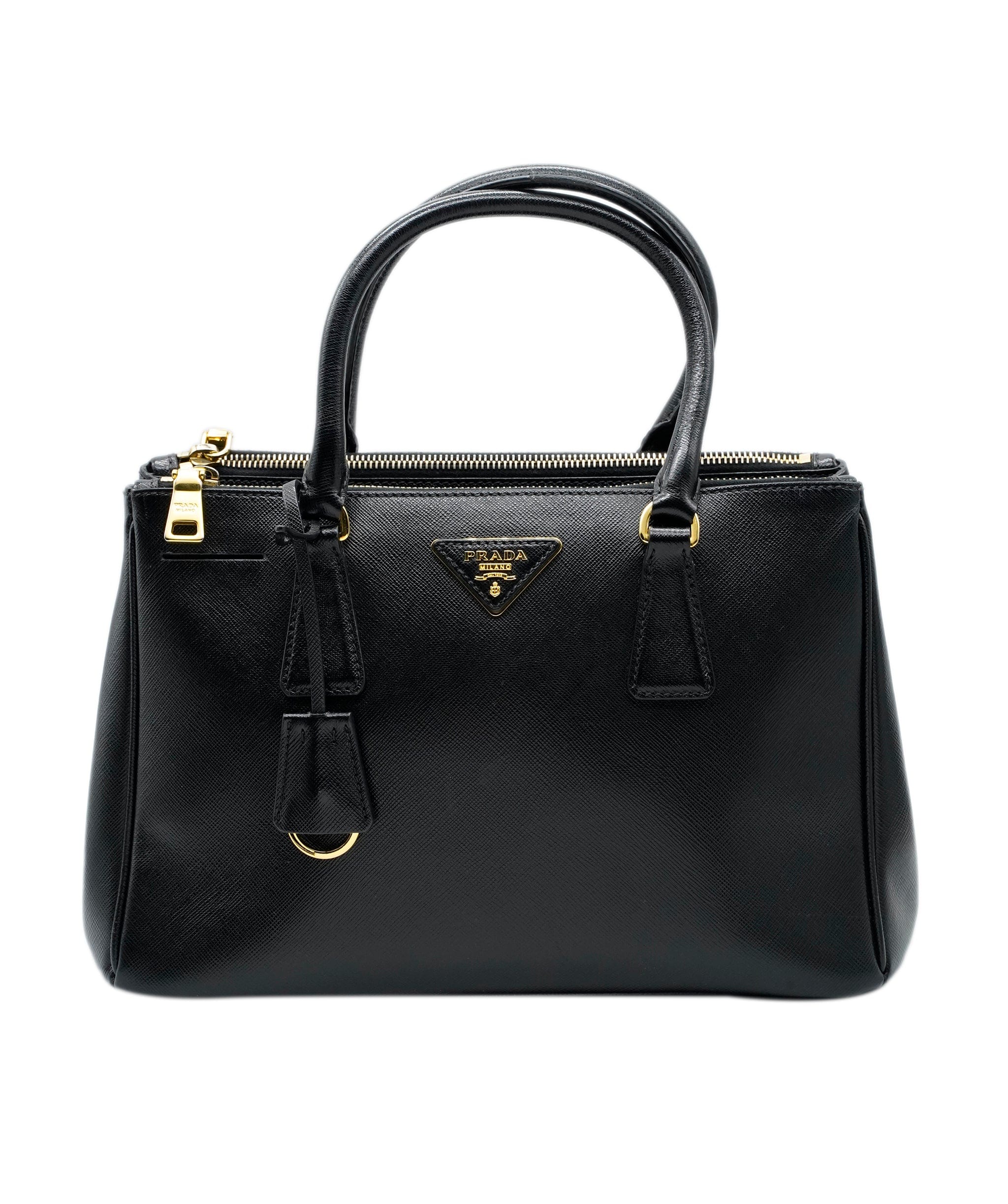 Prada Prada Saffiano Black Tote with GHW - ALC0378