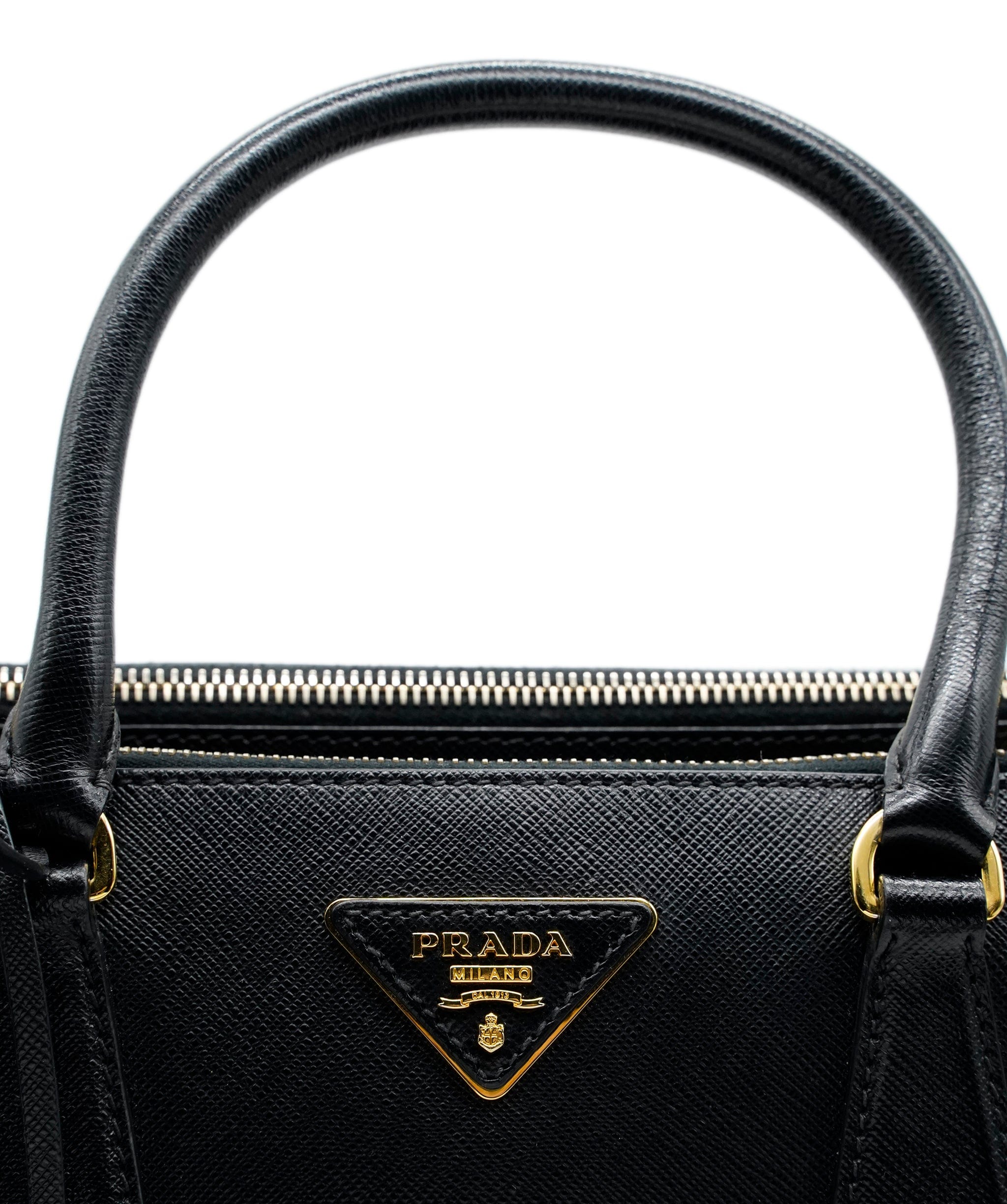 Prada Prada Saffiano Black Tote with GHW - ALC0378