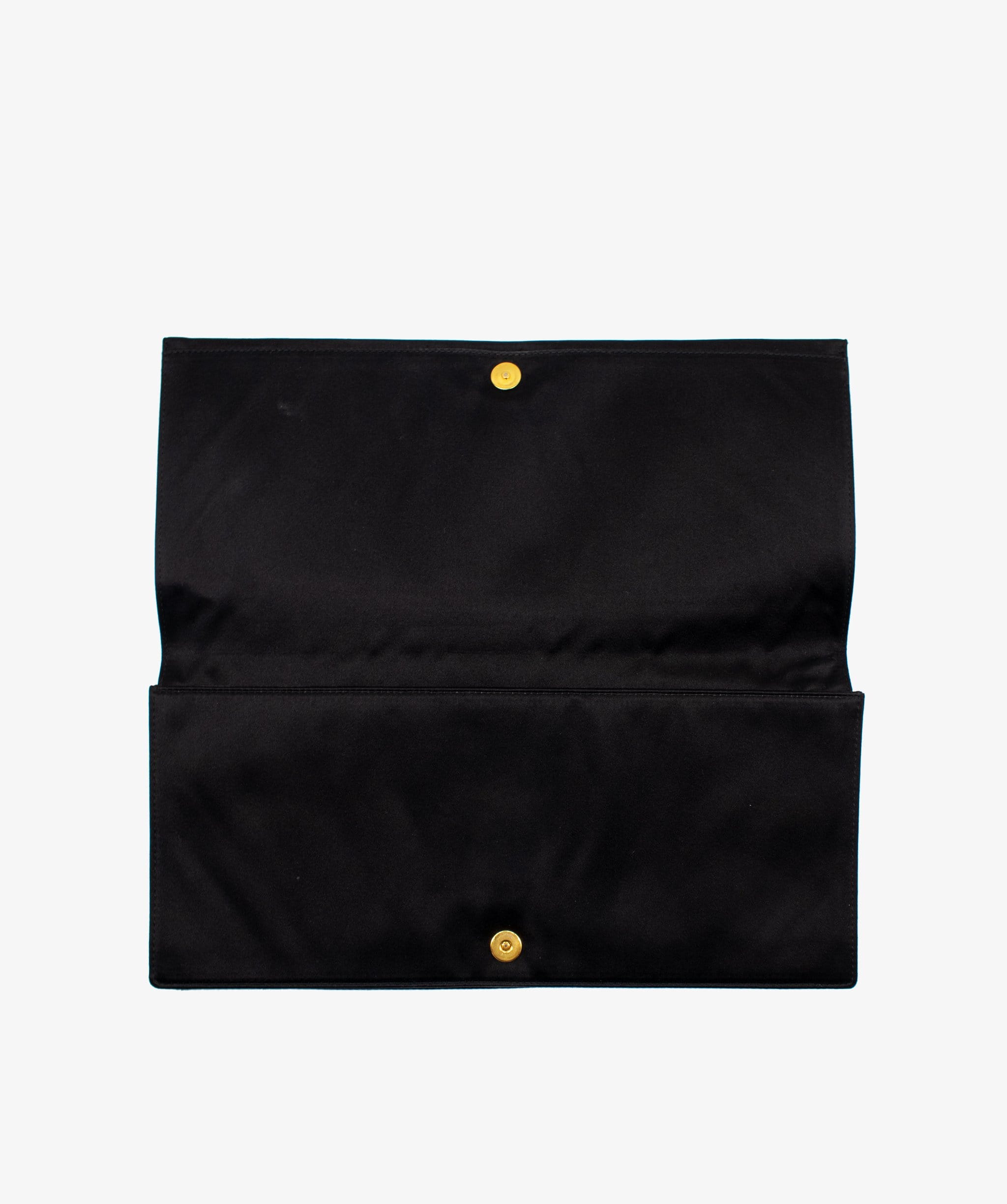 Prada Prada Satin Black Clutch - RJL1072