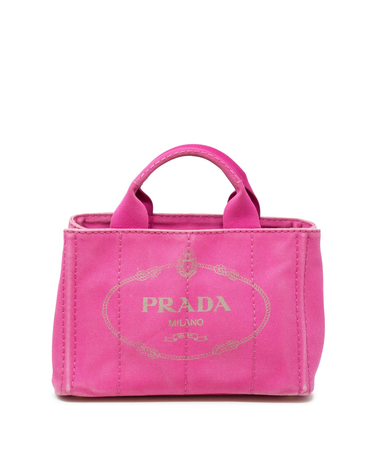 Prada Prada Small Canapa Tote Fuschia Canvas - AWL2654