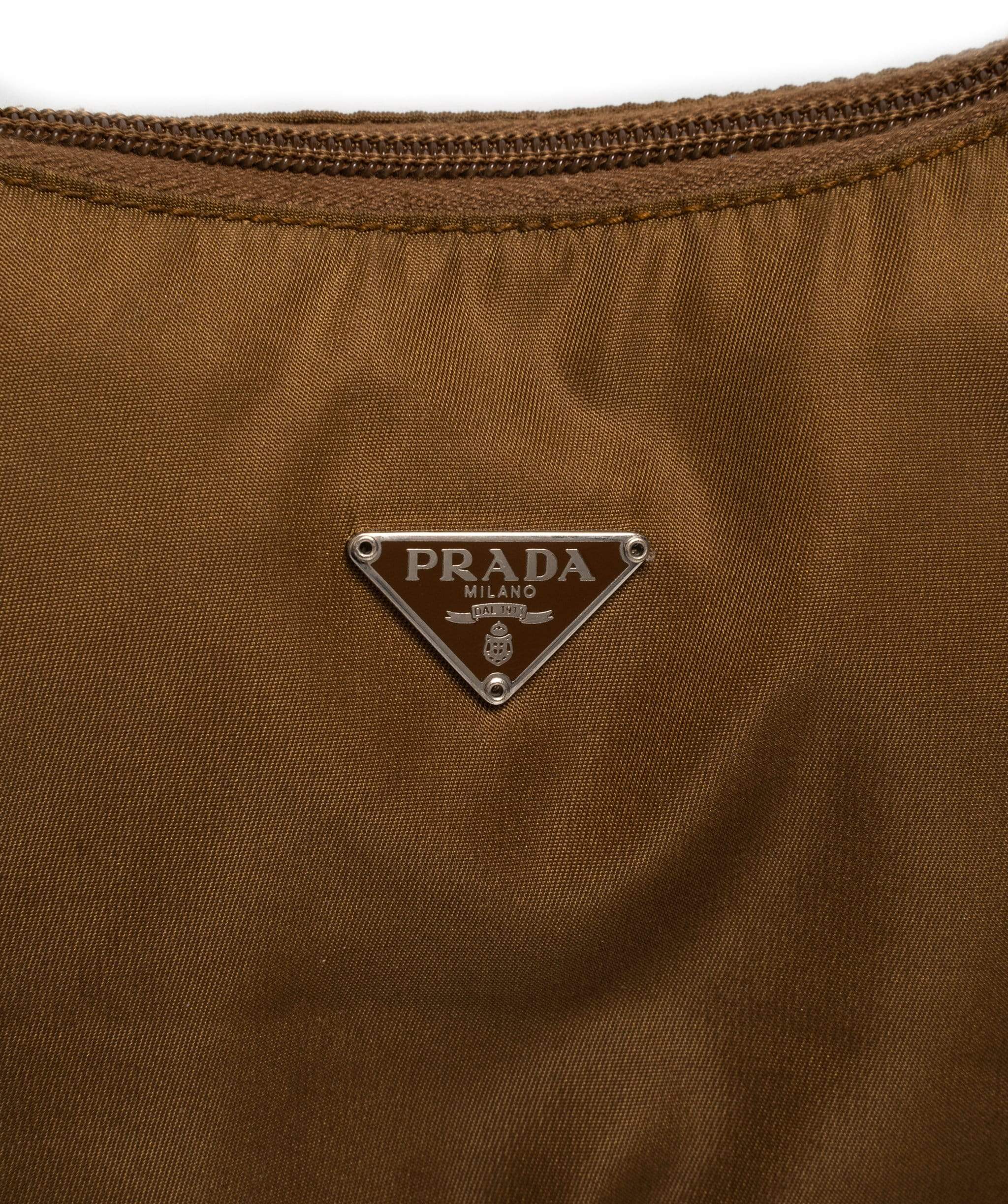 Prada Prada Tessuto Re-edition Brown Nylon Handbag - AWL1593