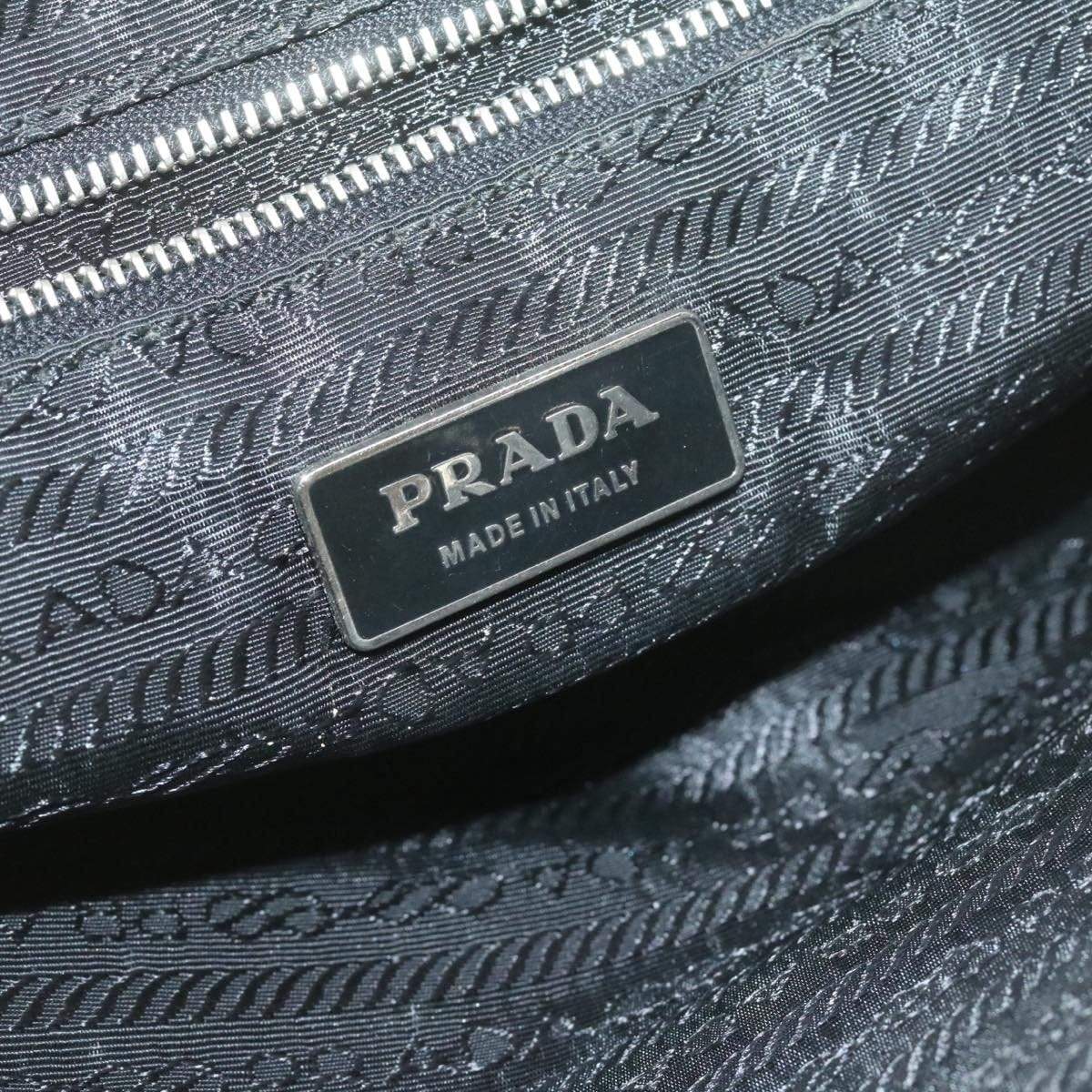 Prada Prada Top Handle Black Nylon Hand bag with Padlock 31