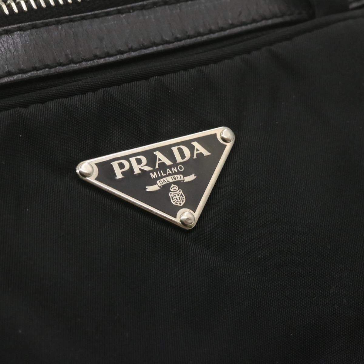 Prada Prada Top Handle Black Nylon Hand bag with Padlock 31