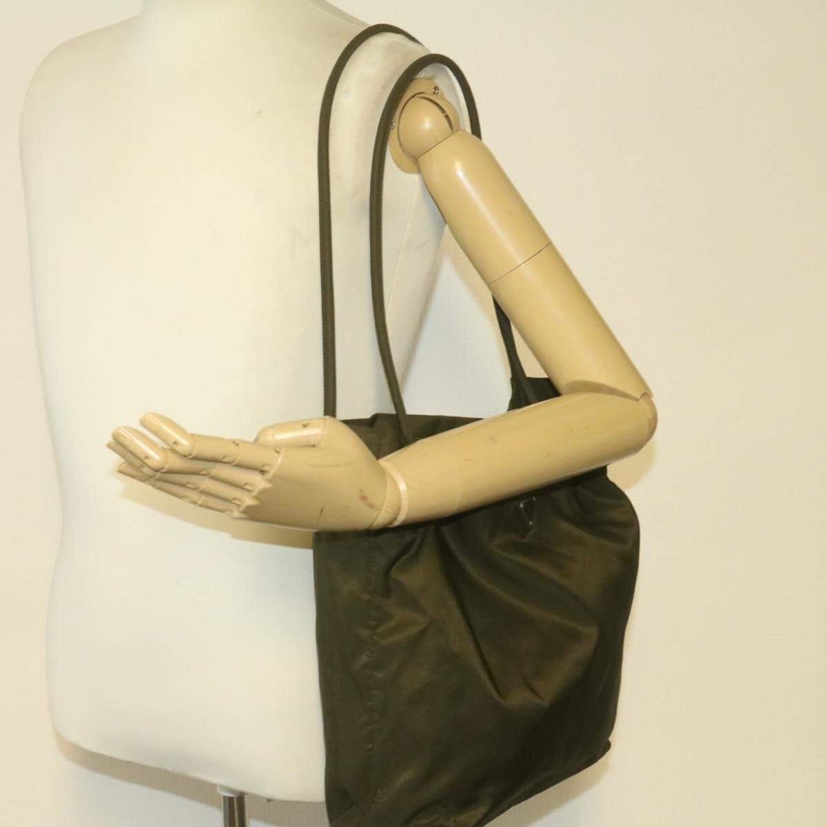 Prada PRADA Tote Bag Khaki Nylon Tote Bag AWL1099