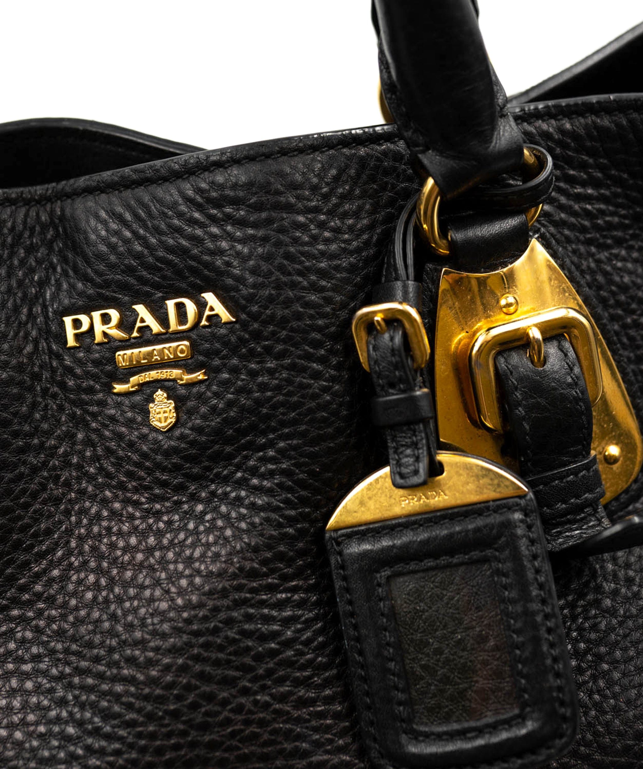 Prada Prada Vitello Black Leather Bag - AWL3696