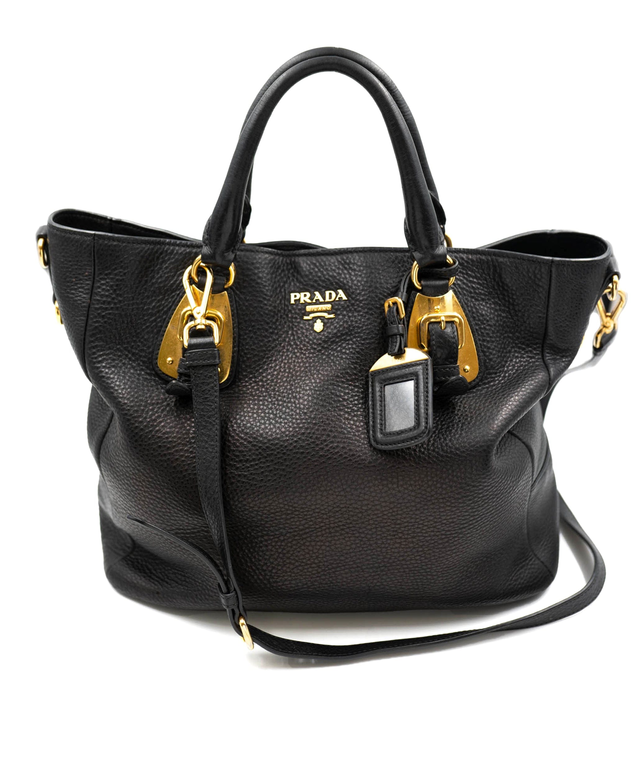 Prada Prada Vitello Black Leather Bag - AWL3696