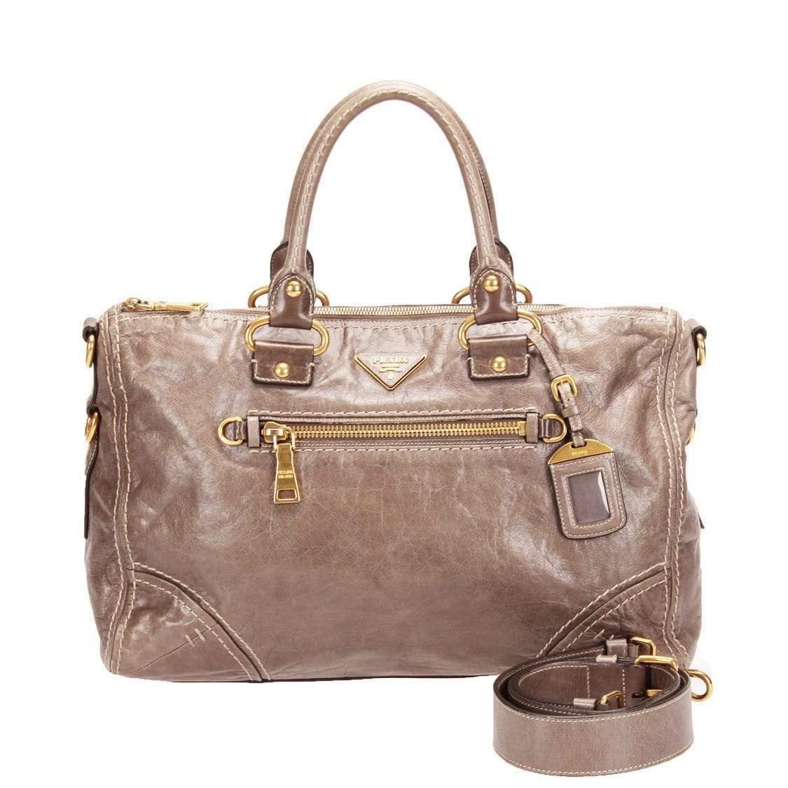 Prada Prada Vitello Shine 2 Way Handbag