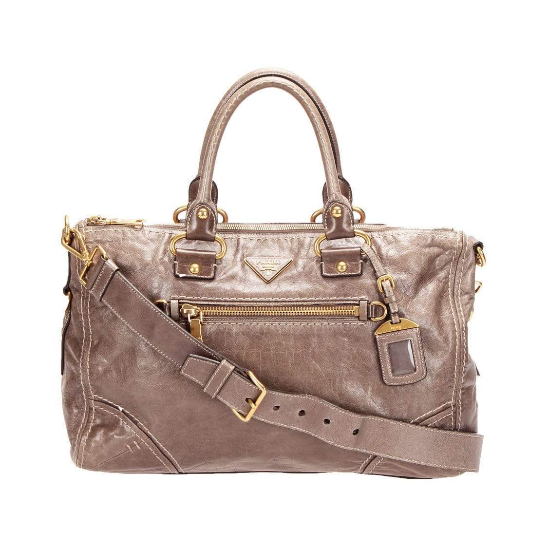 Prada Prada Vitello Shine 2 Way Handbag