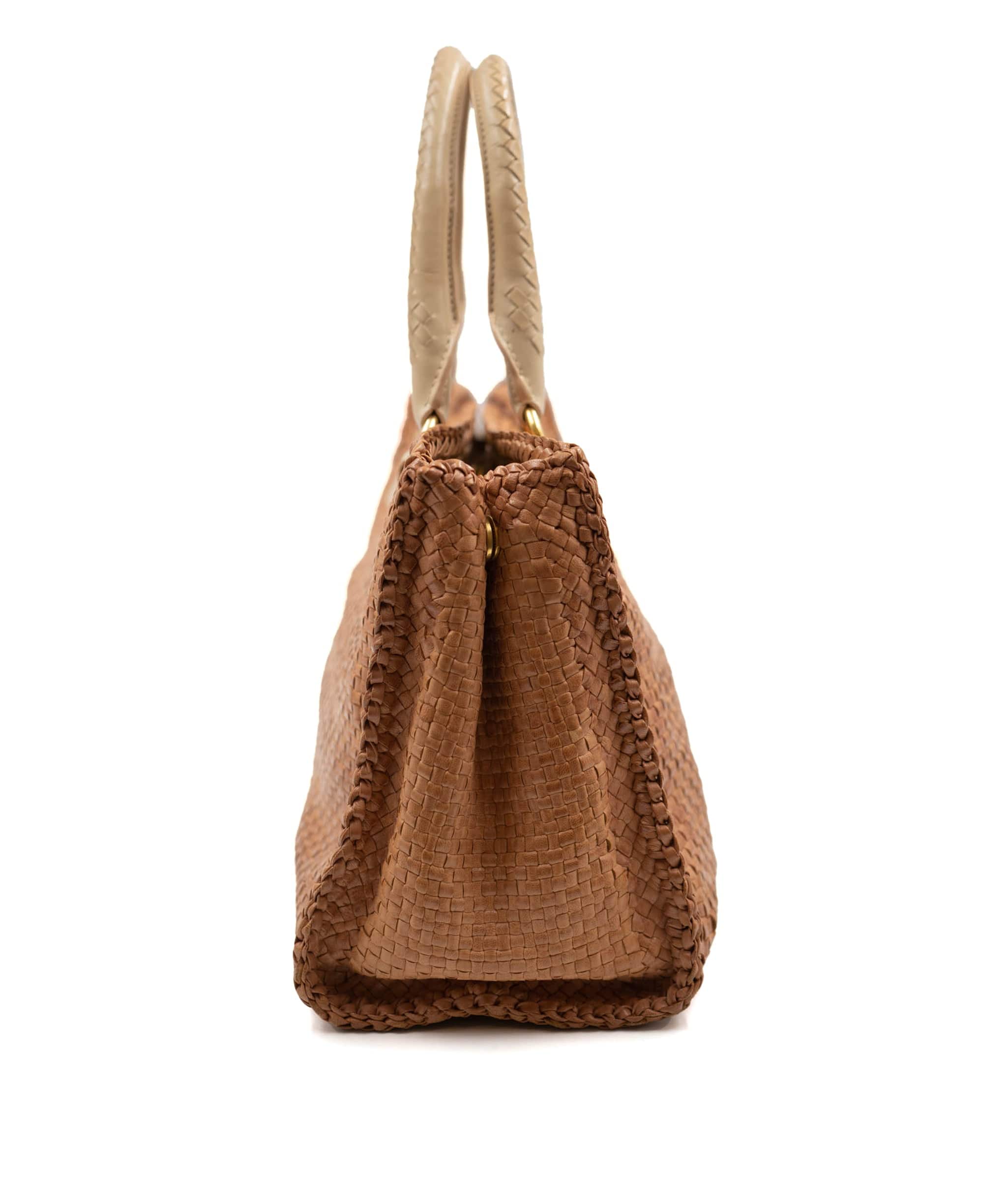 Prada Prada Woven Madras Tote - AWC1678