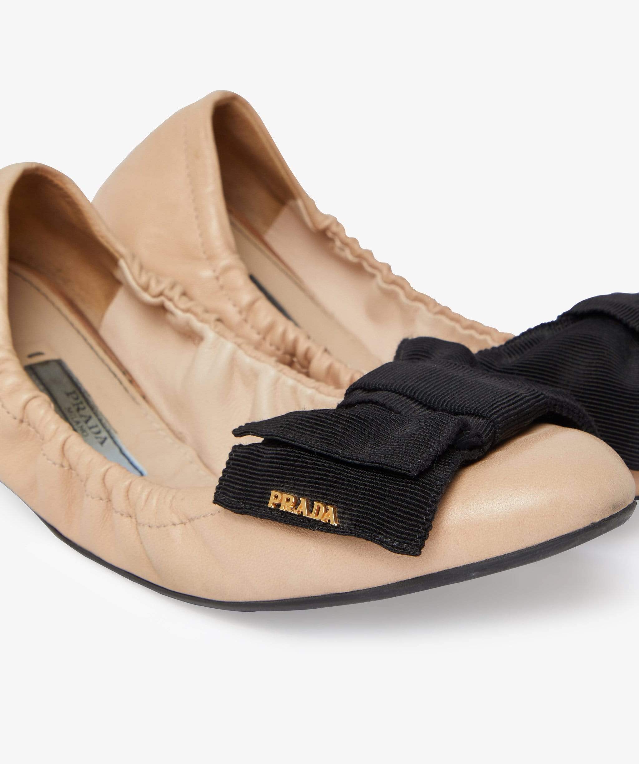 Prada Prada Beige Bow Ballerinas