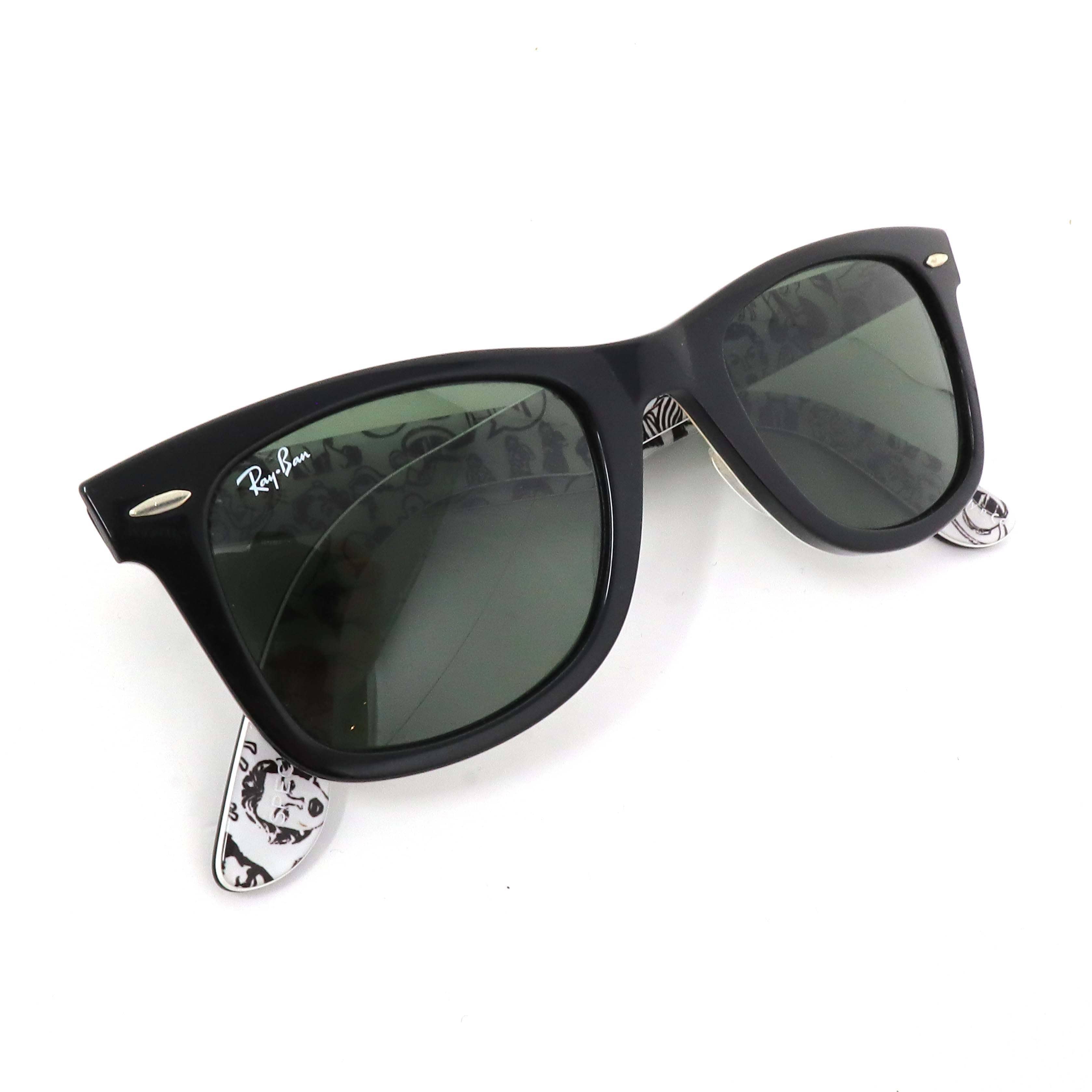 rayban Rayban Black Sunglasses With Print