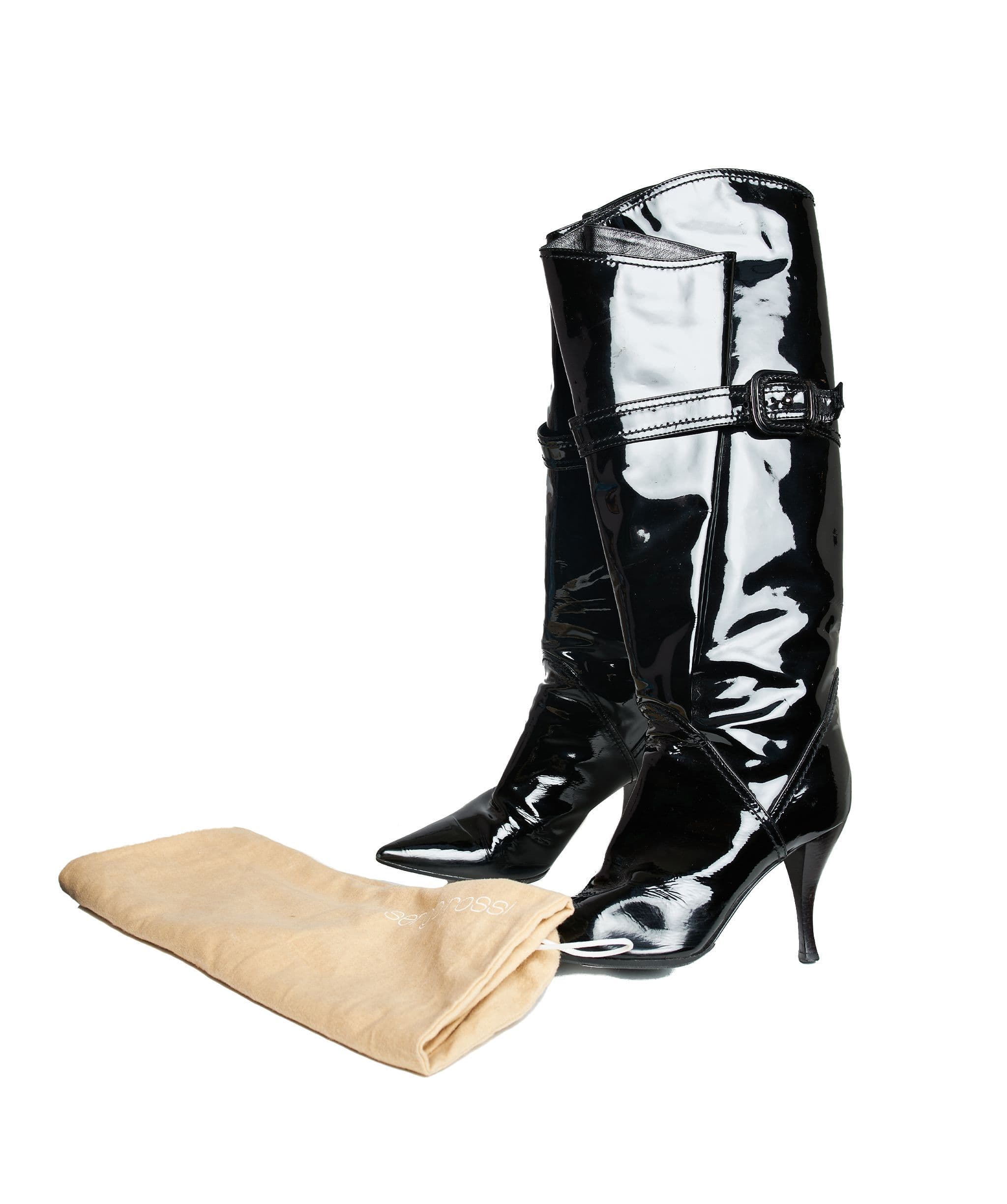 Sergio Rossi Sergio Rossi Patent Knee High Boots