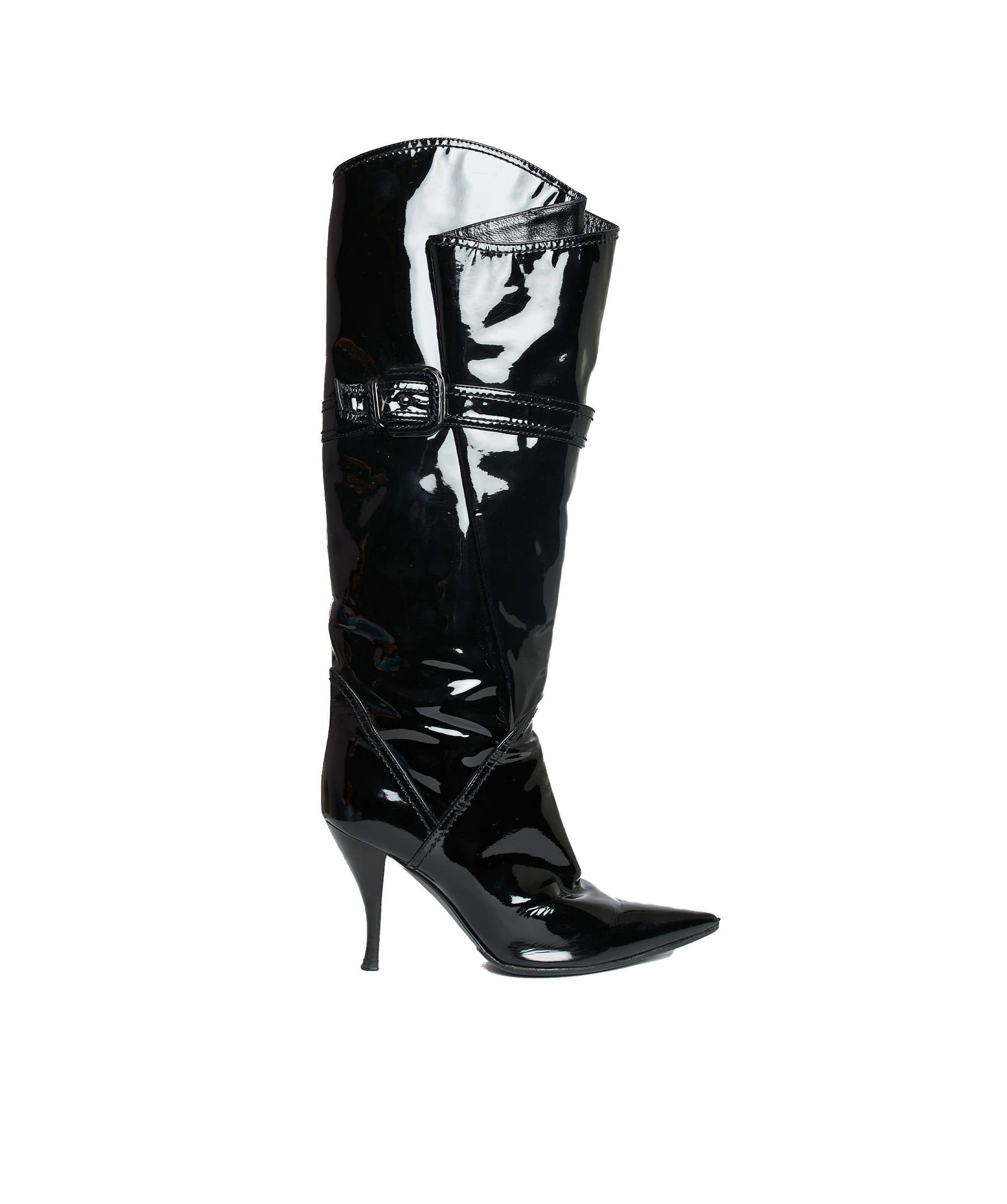 Sergio Rossi Sergio Rossi Patent Knee High Boots