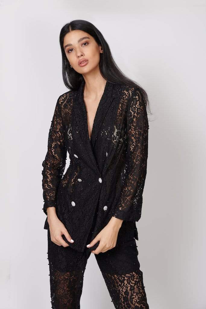 Sharis & DIba Sharis & Diba Black Lace Suit