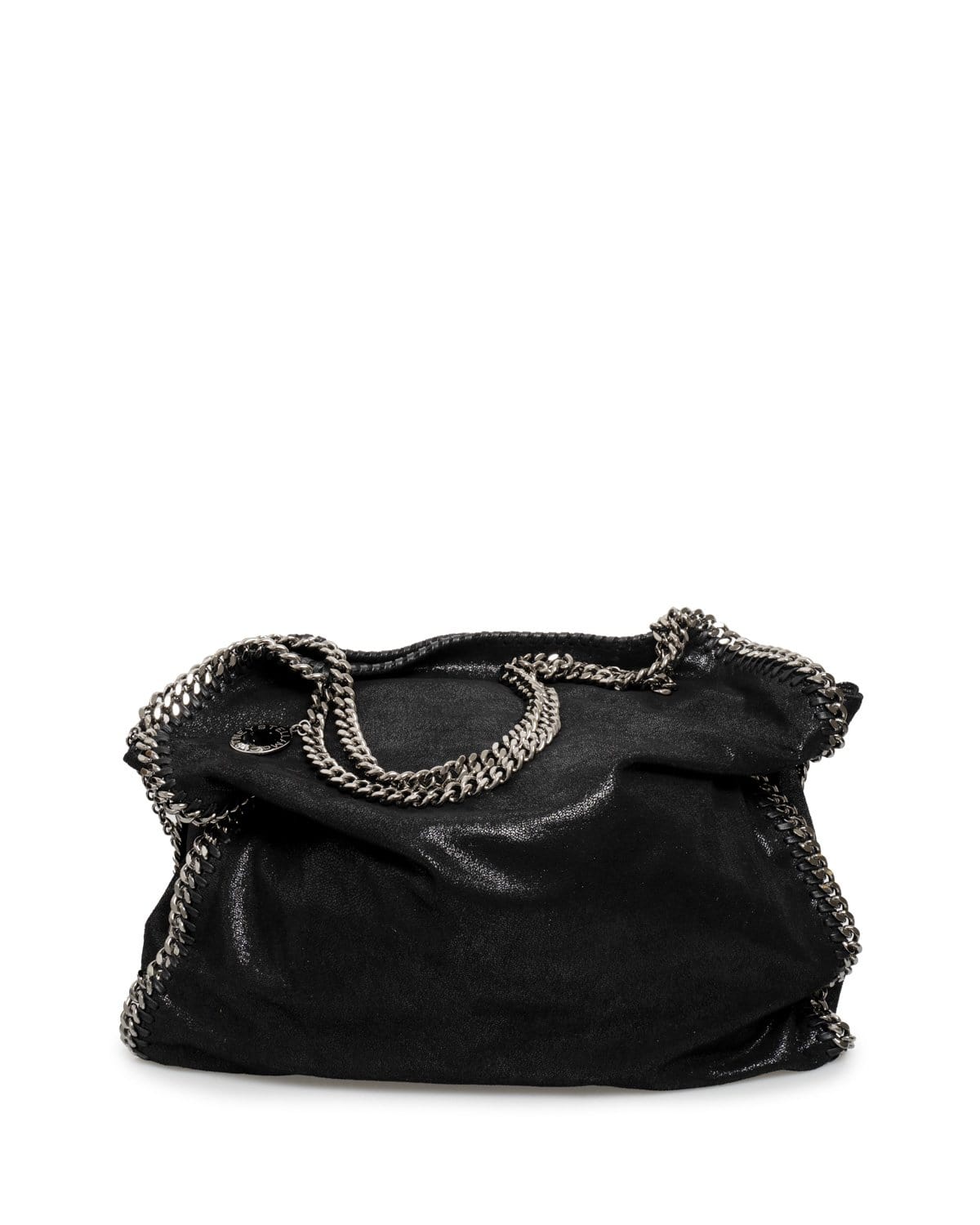 Stella McCartney Stella McCartney Black Vegan Suede Large Falabella Bag AGC1042