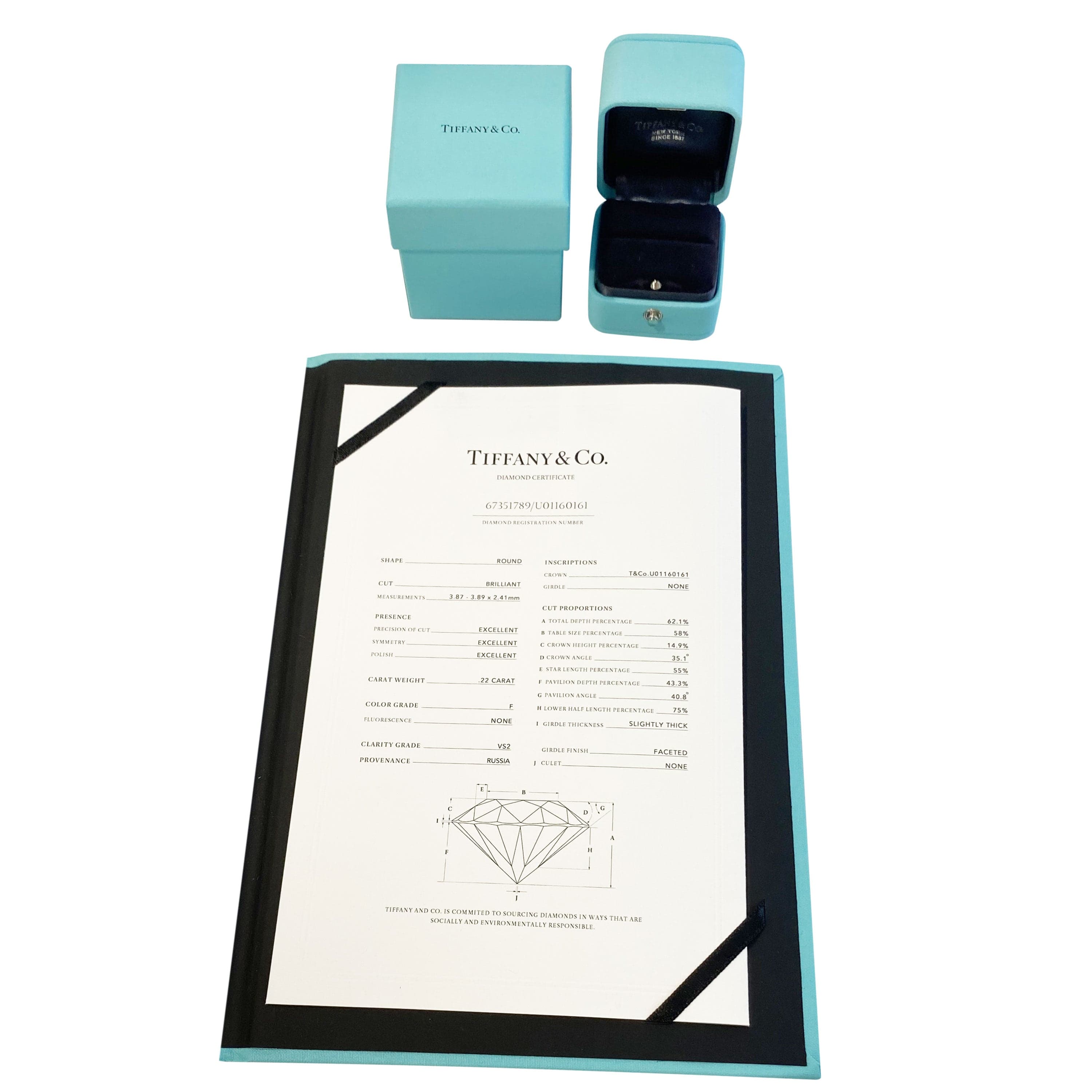 Tiffany & Co. Tiffany & Co. Harmony Diamond Engagement Ring in Platinum F VS2 0.22 CT