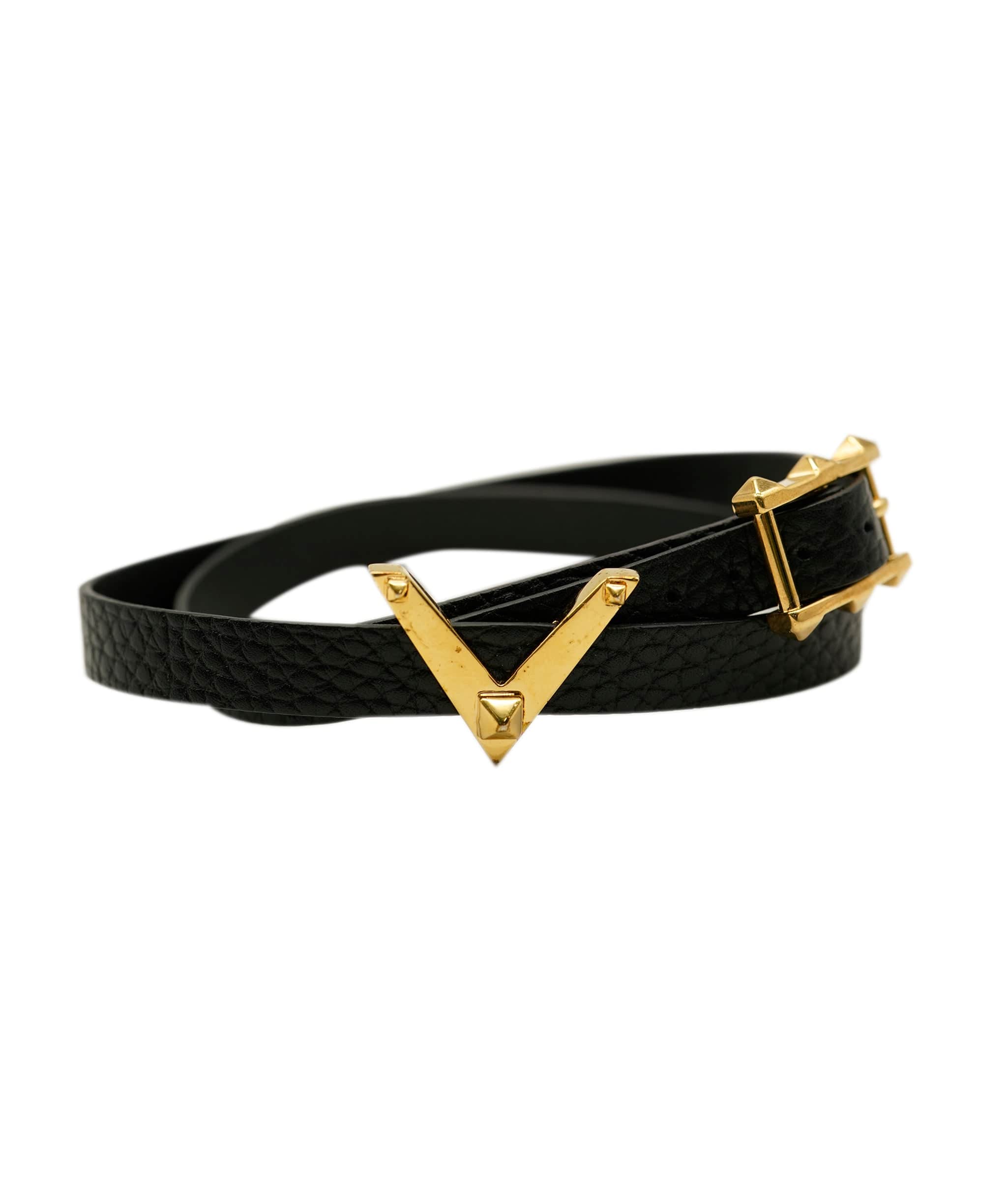 Valentino Valentino Black Leather Wrap Bracelet - AWL2741