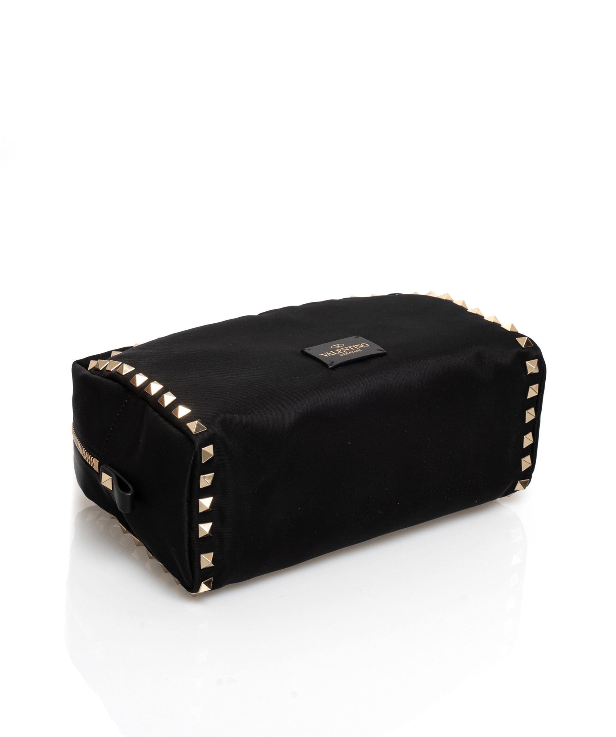 Valentino Valentino black nylon pouch with gold studded detailing MW2090