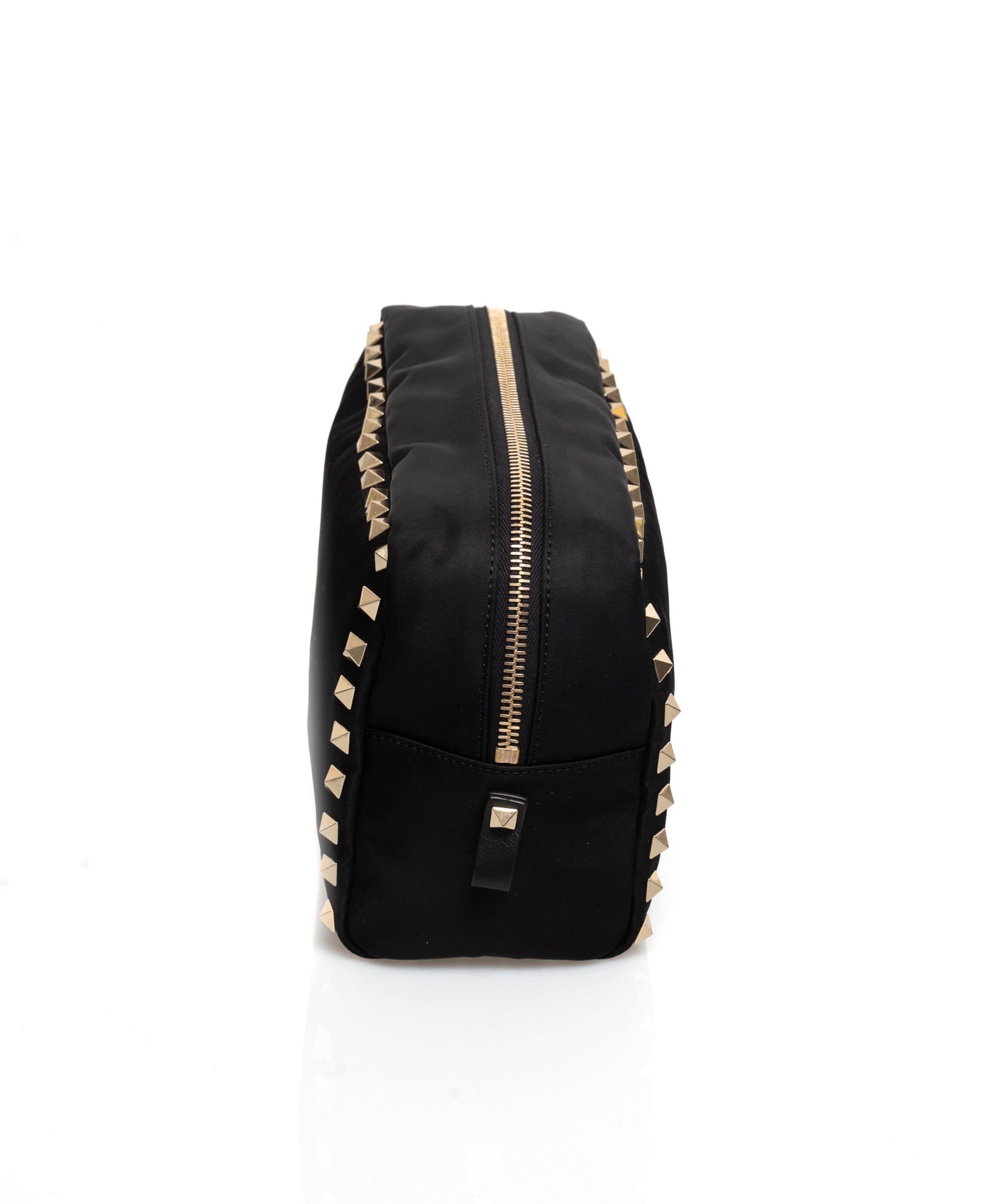 Valentino Valentino black nylon pouch with gold studded detailing MW2090