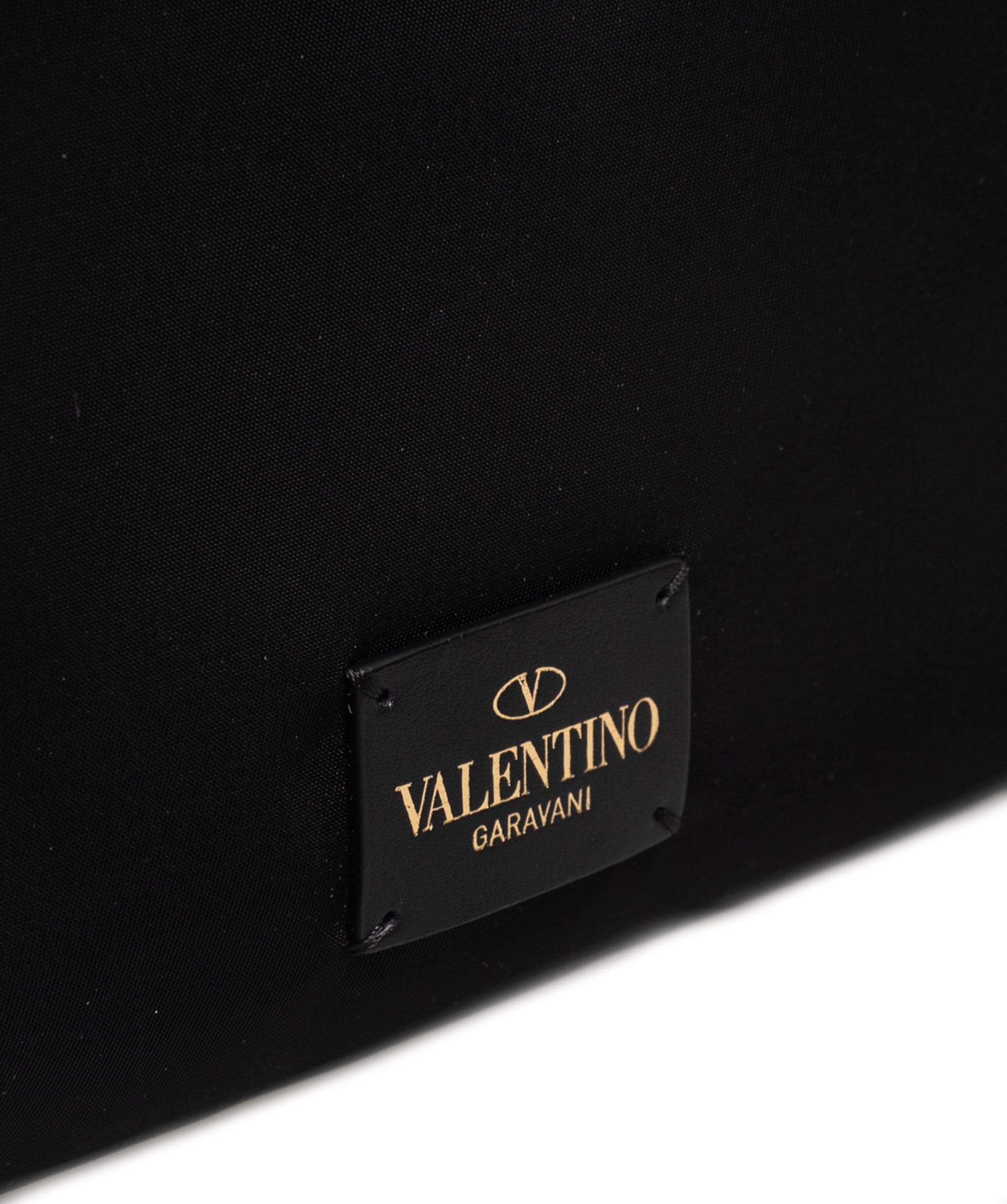 Valentino Valentino black nylon pouch with gold studded detailing MW2090