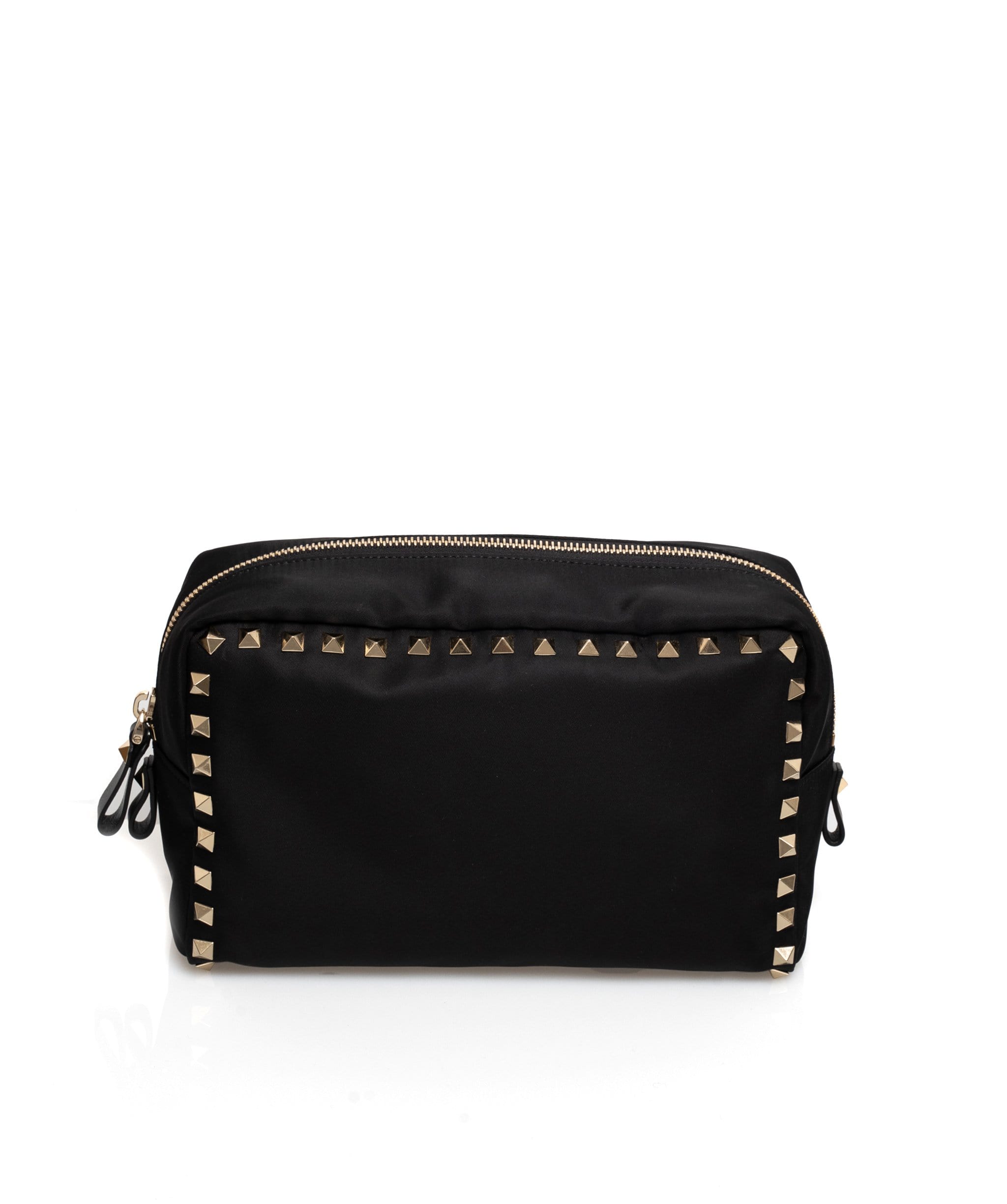 Valentino Valentino black nylon pouch with gold studded detailing MW2090