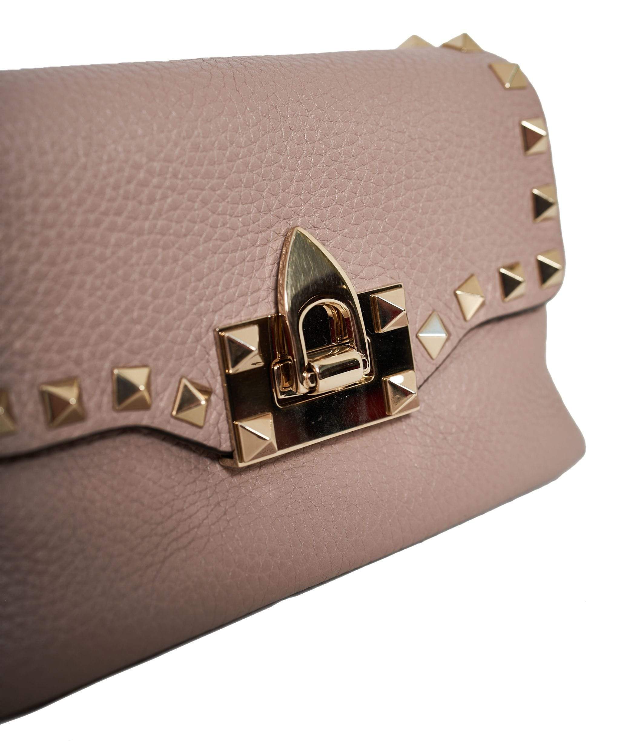 Valentino Valentino Mini Rockstud Beige Leather Crosssbody Bag  AGL1159