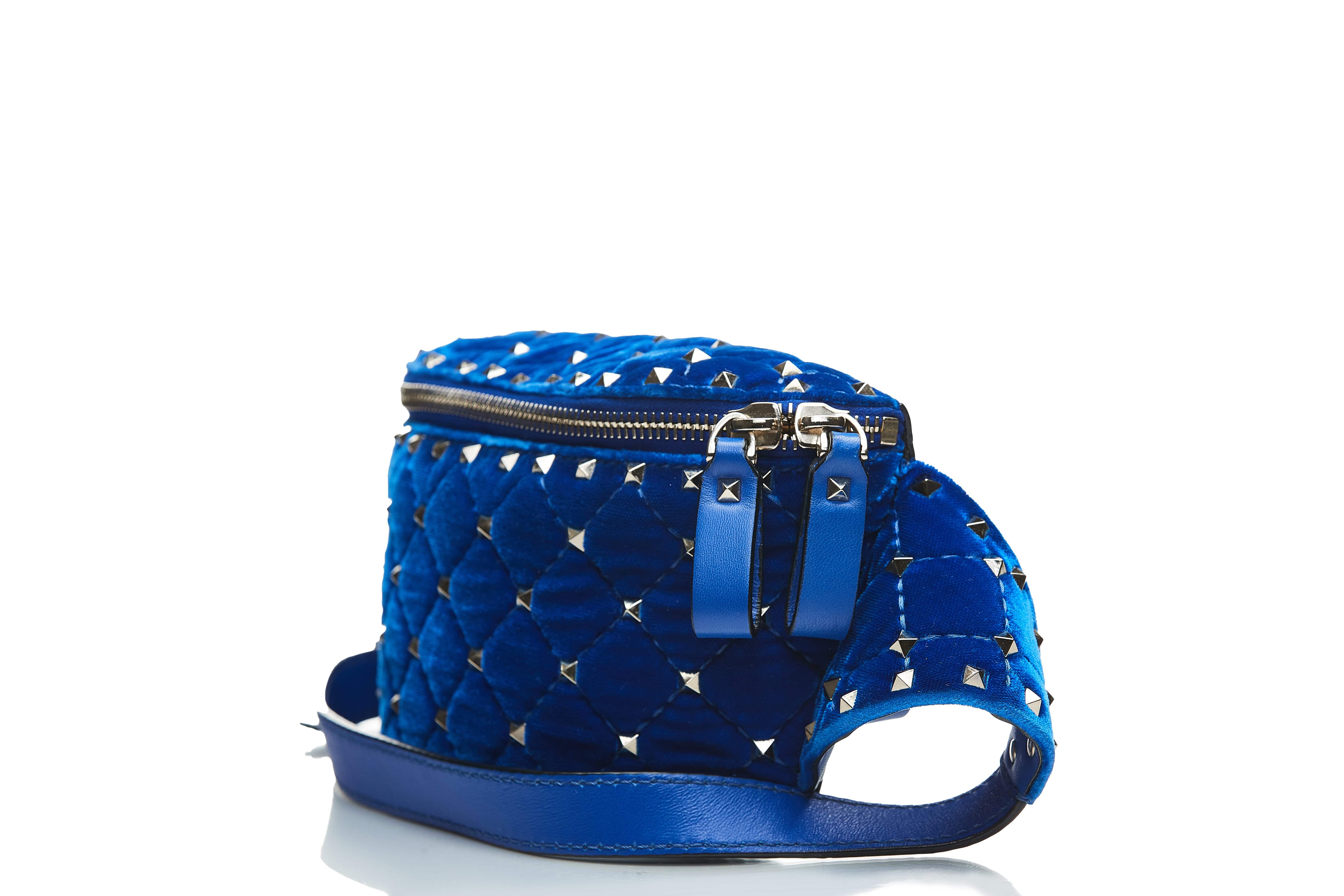 Valentino Valentino Velvet Blue Rockstud Bumbag