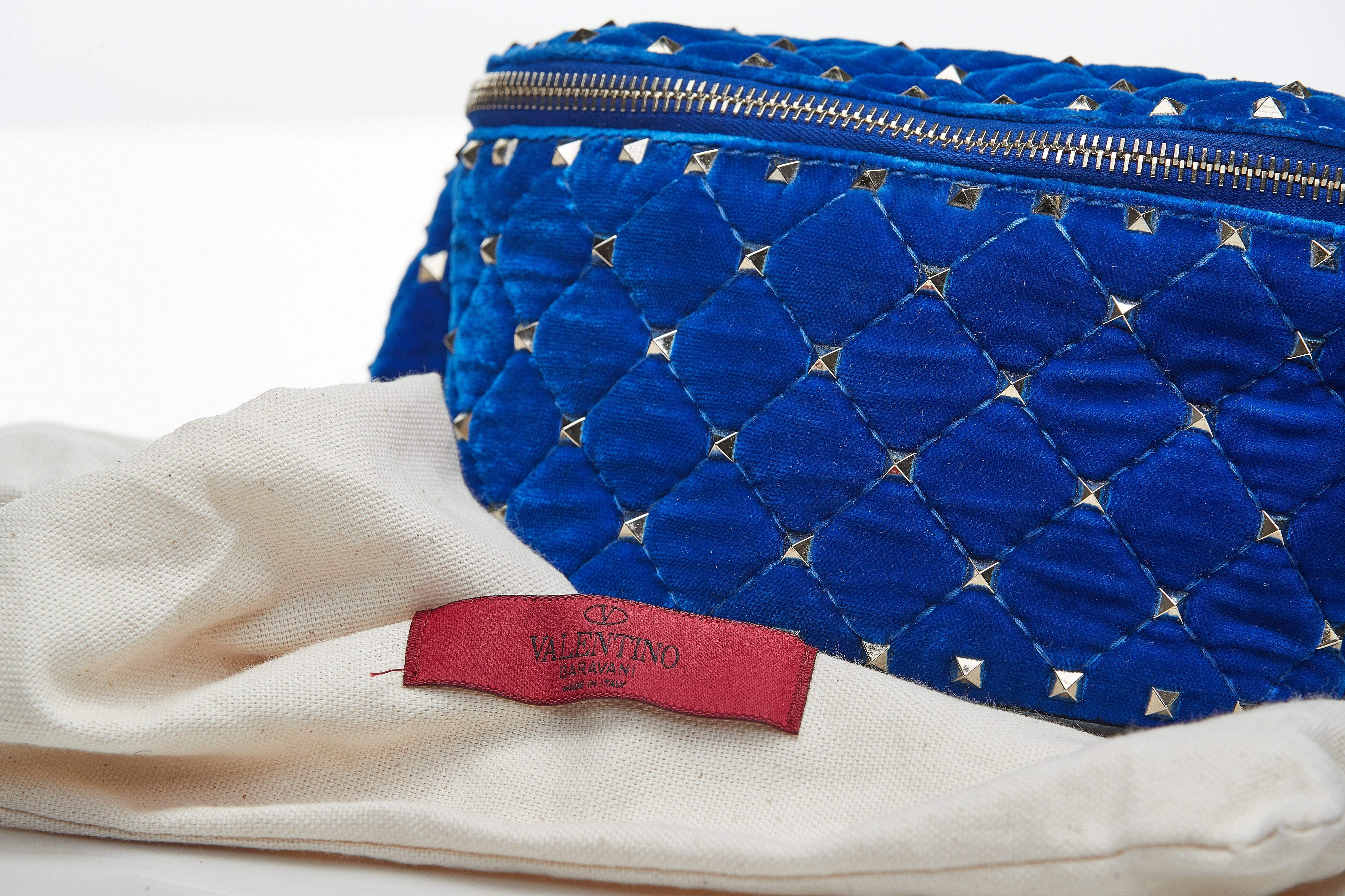 Valentino Valentino Velvet Blue Rockstud Bumbag