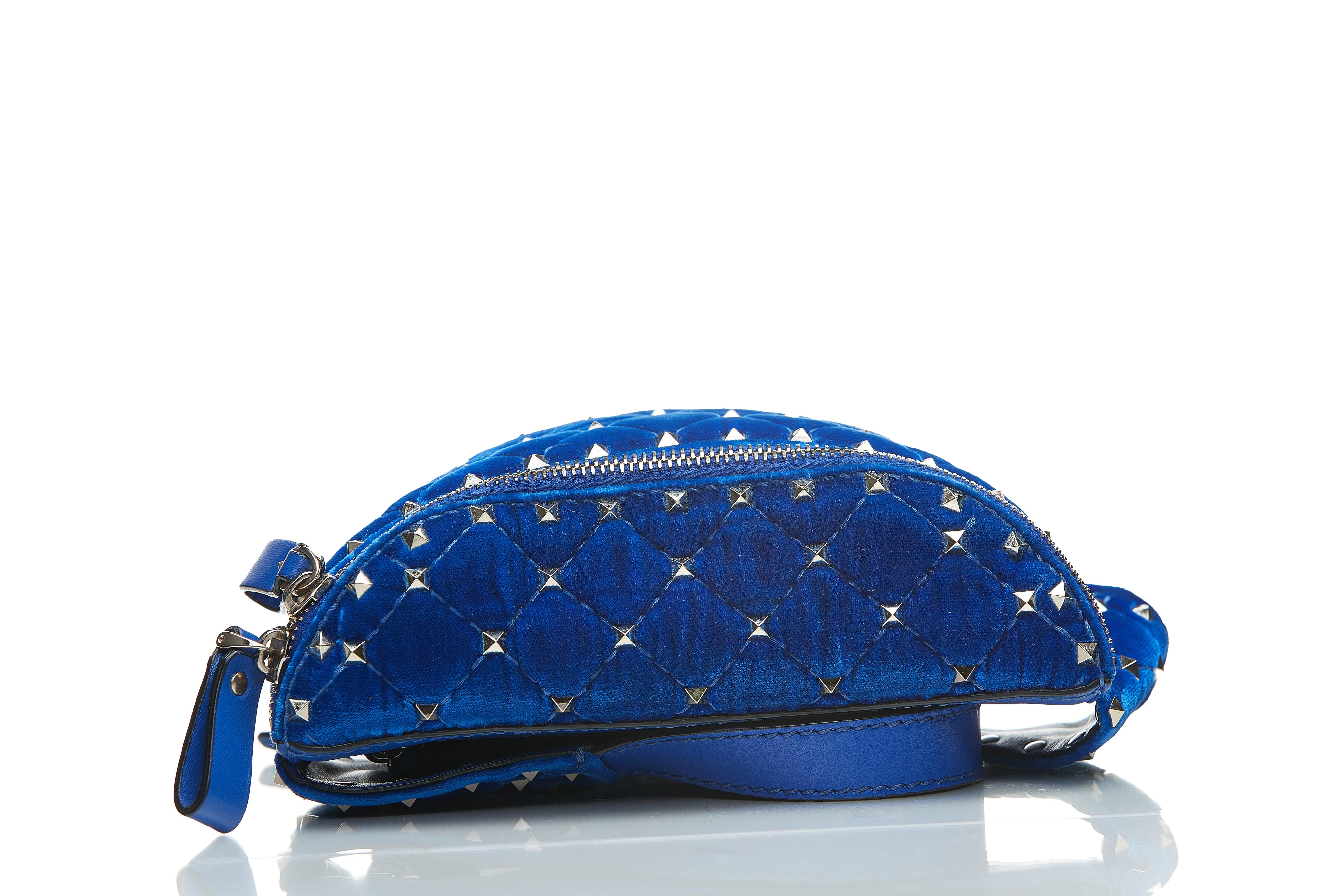 Valentino Valentino Velvet Blue Rockstud Bumbag