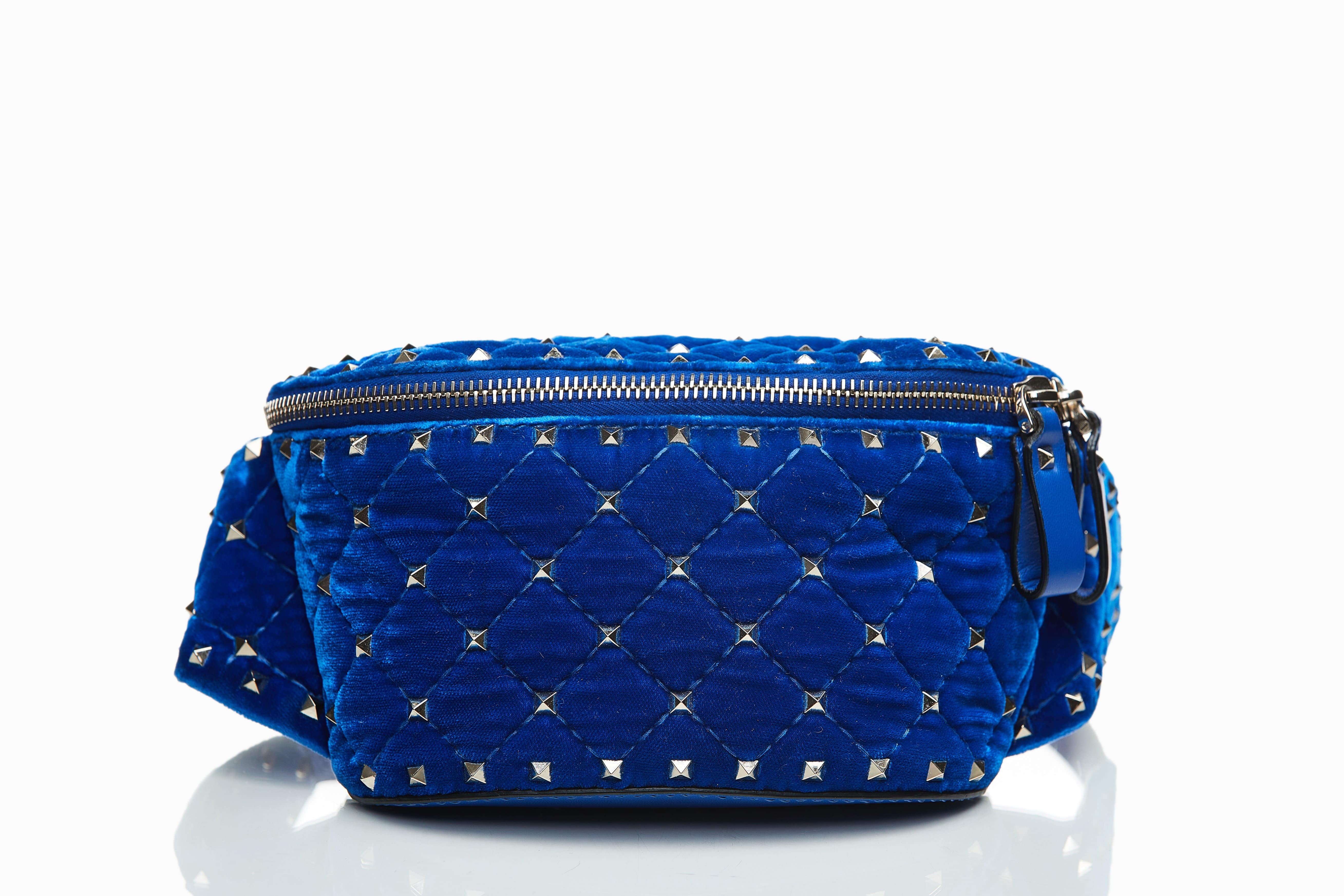 Valentino Valentino Velvet Blue Rockstud Bumbag