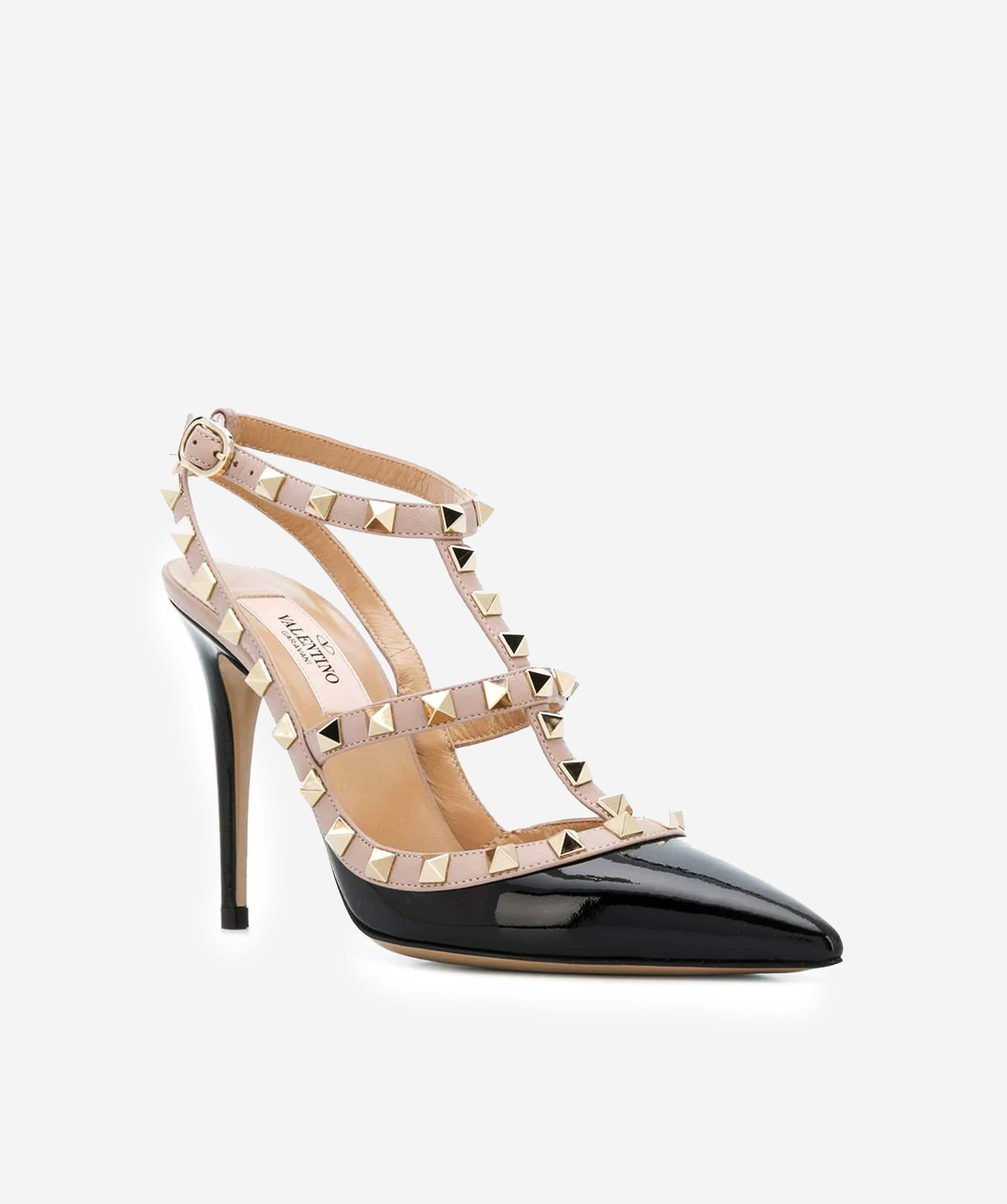 Valentino Valentino Rockstud Accents Patent Leather T-star pumps