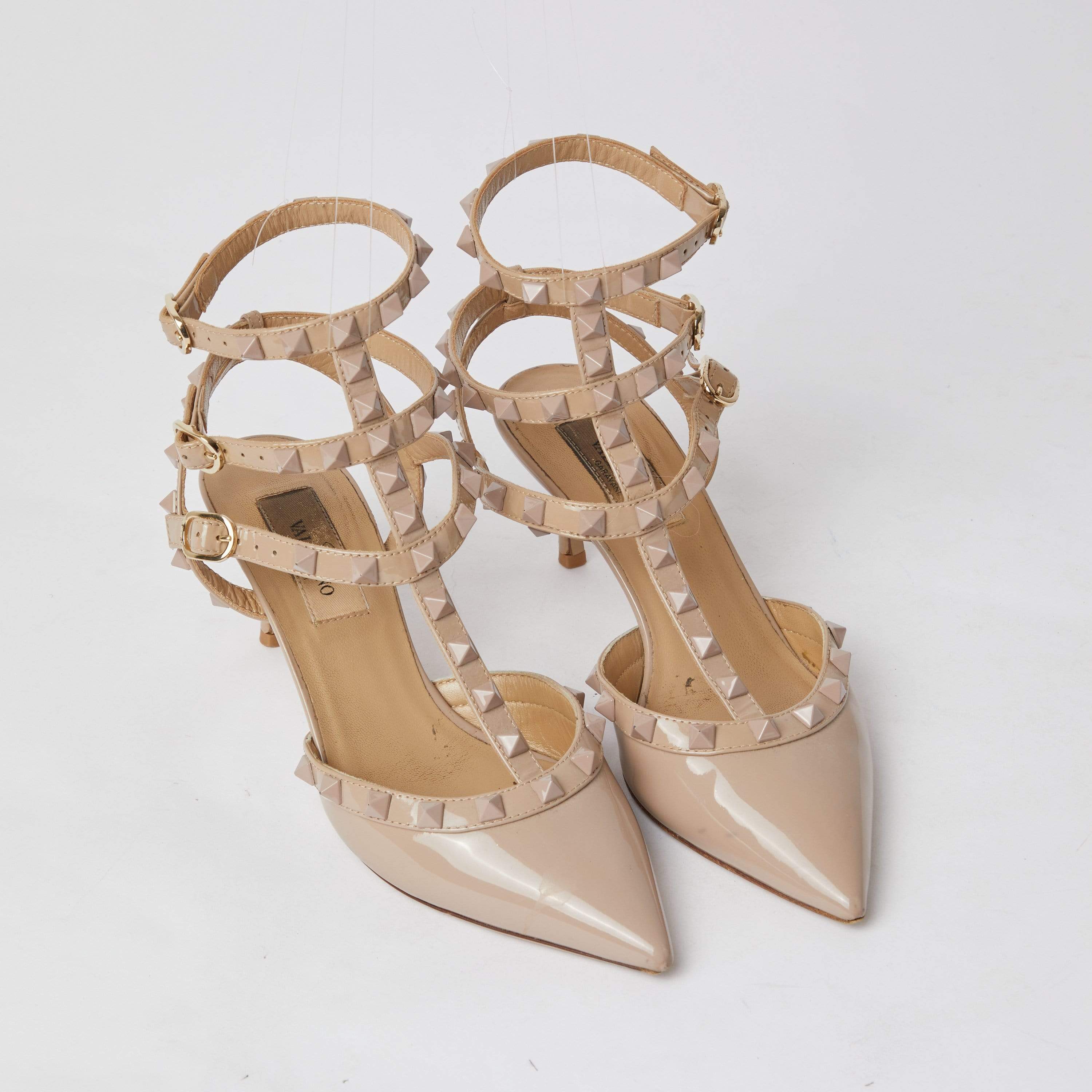 Valentino Valentino Rockstud Pumps Patent Beige 36 EU