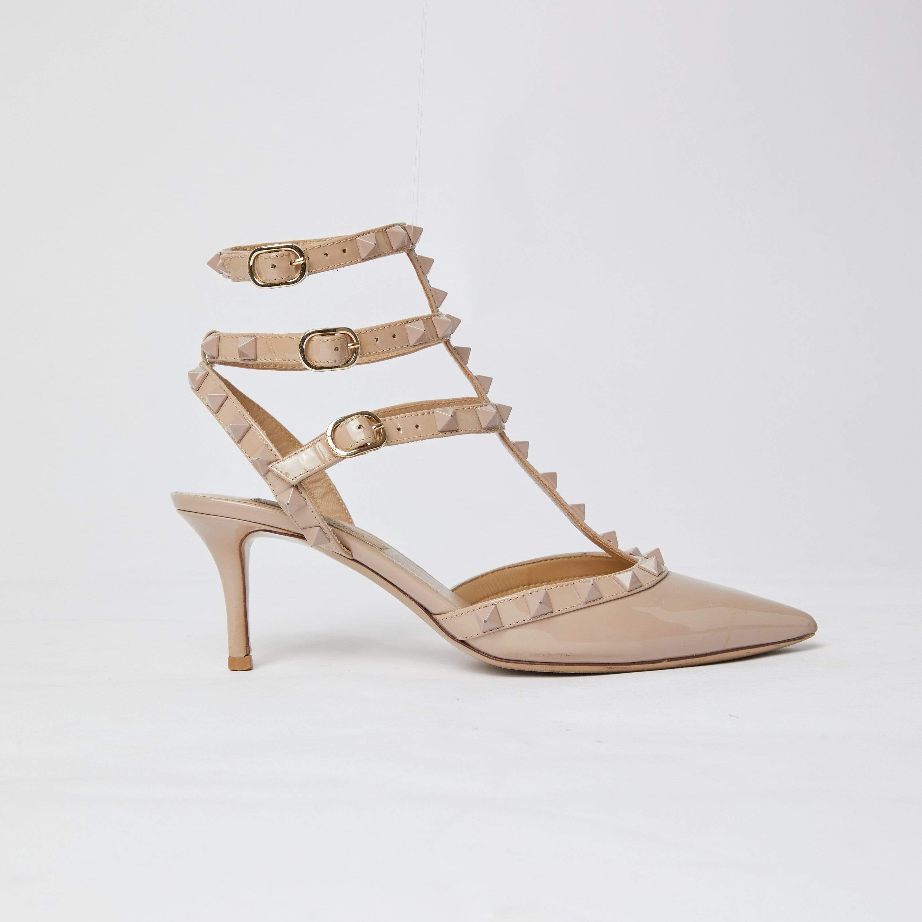 Valentino Valentino Rockstud Pumps Patent Beige 36 EU