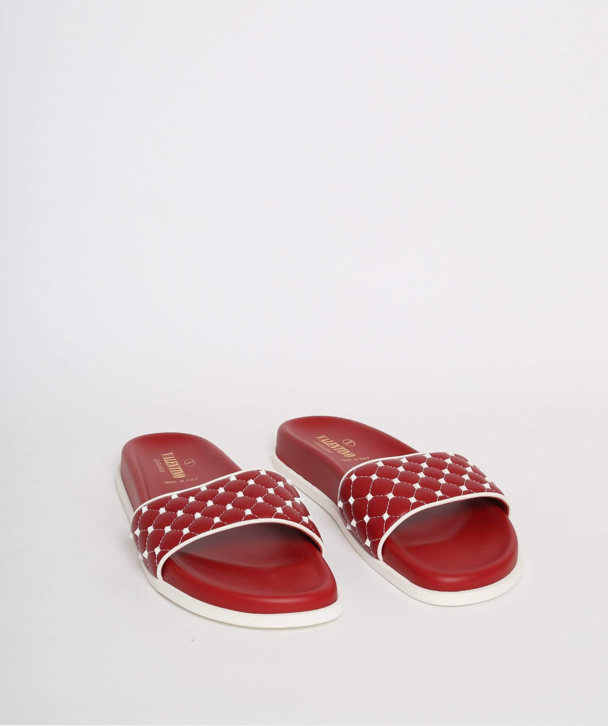 Valentino Valentino Rockstud Red Slides size 41