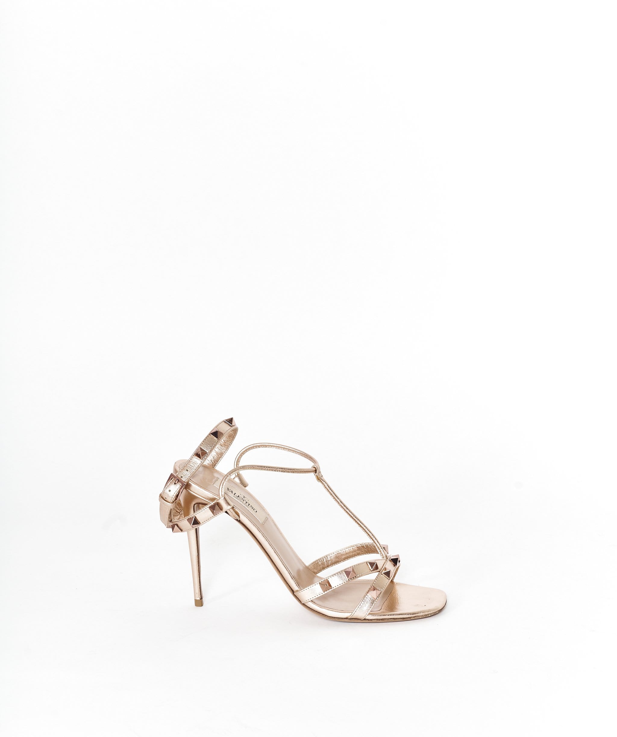 Valentino Valentino Rose Gold Rockstud Sandals Size 38