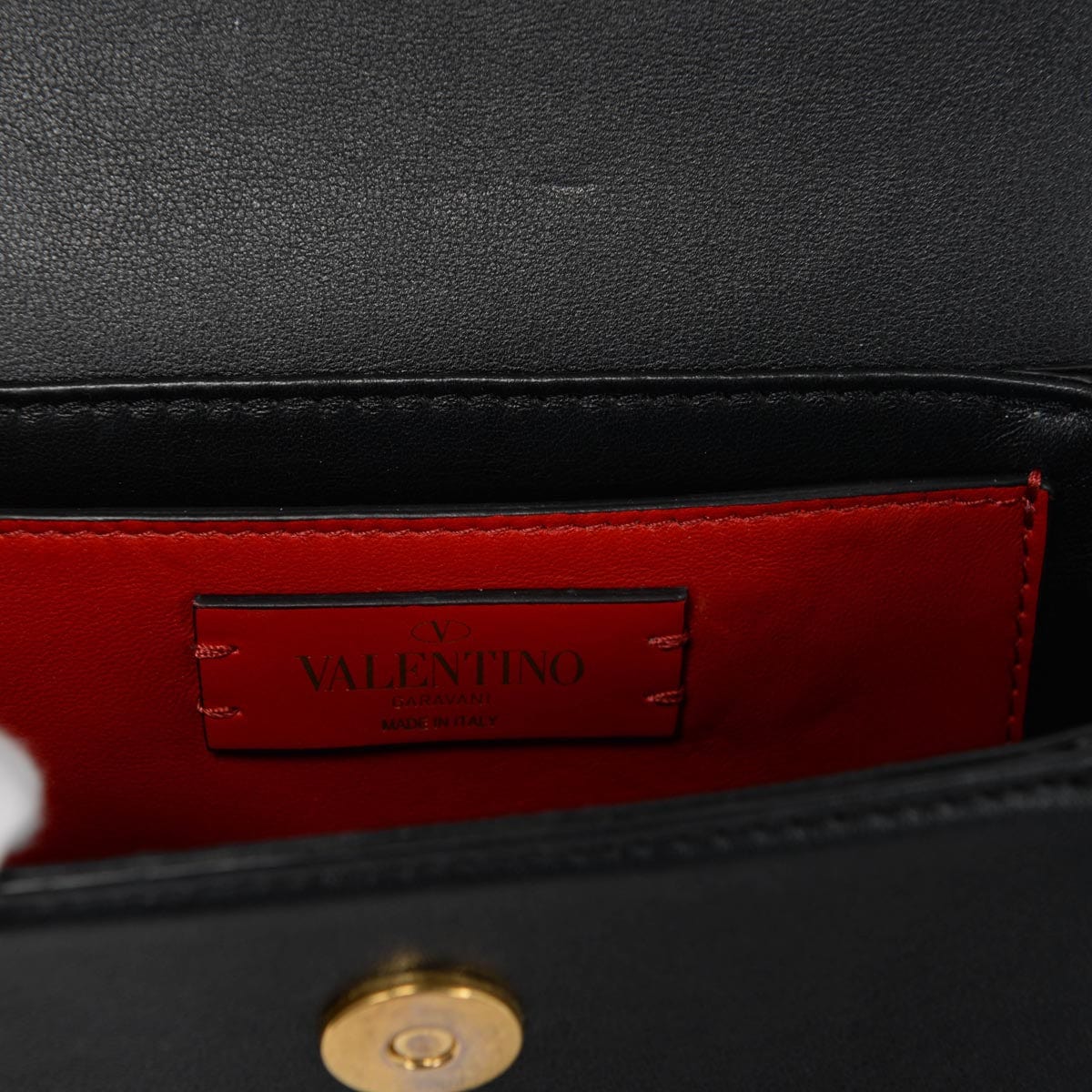 Valentino Valentino Black Smooth Calfskin Small Supervee Bag