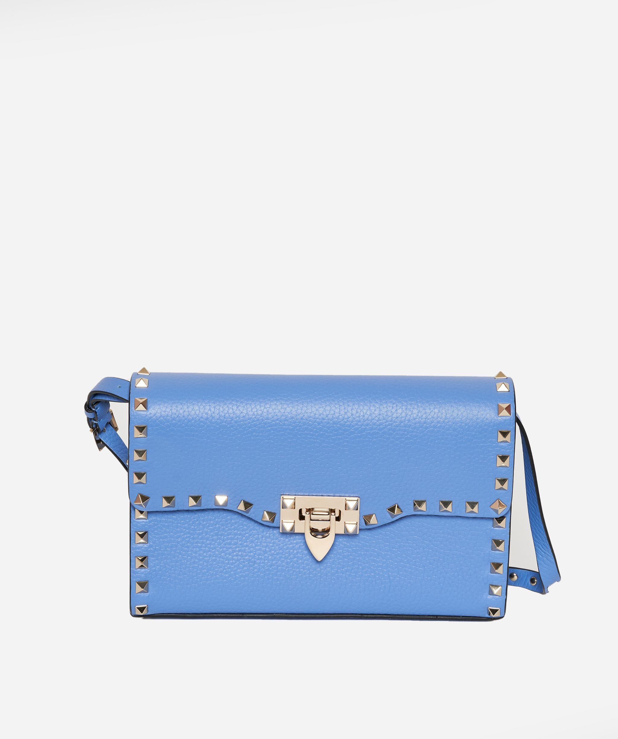 Valentino V Valentino Rockstud Blue Crossbody Bag GHW