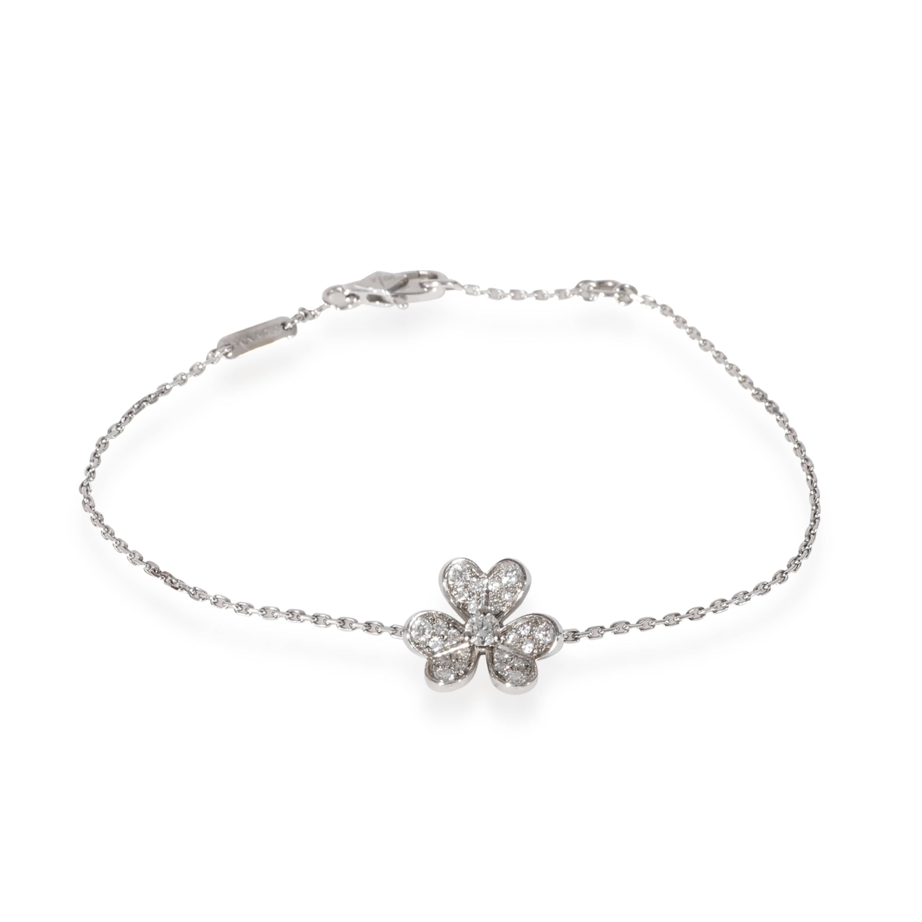 Van Cleef & Arpels Van Cleef & Arpels Frivole Mini Model Diamond Bracelet, 18k White Gold 0.21 CTW